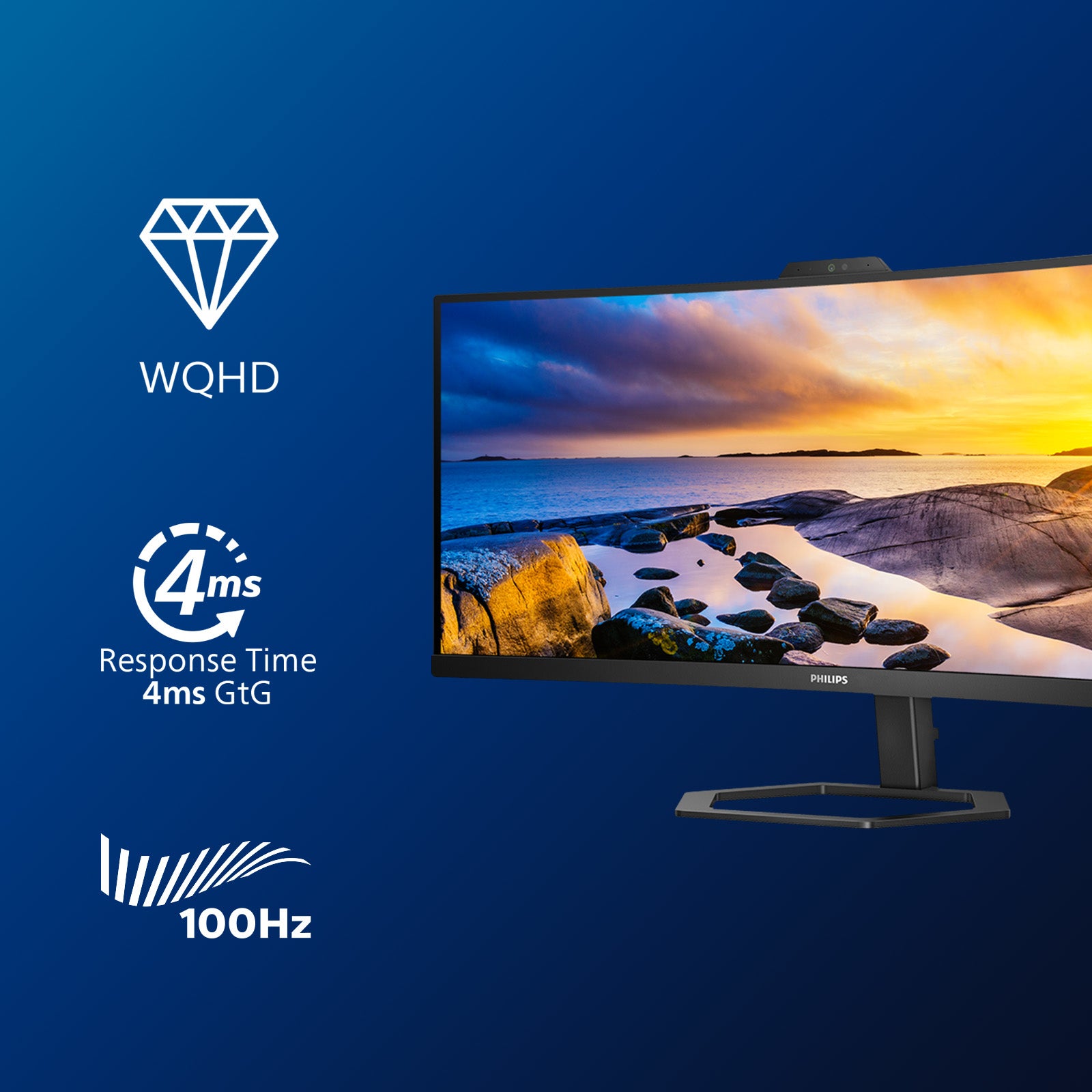 hilips 5000 series 34E1C5600HE/00 LED display 86,4 cm (34") 3440 x 1440 pixlar 4K Ultra HD Svart Philips 34E1C5600HE/00 8712