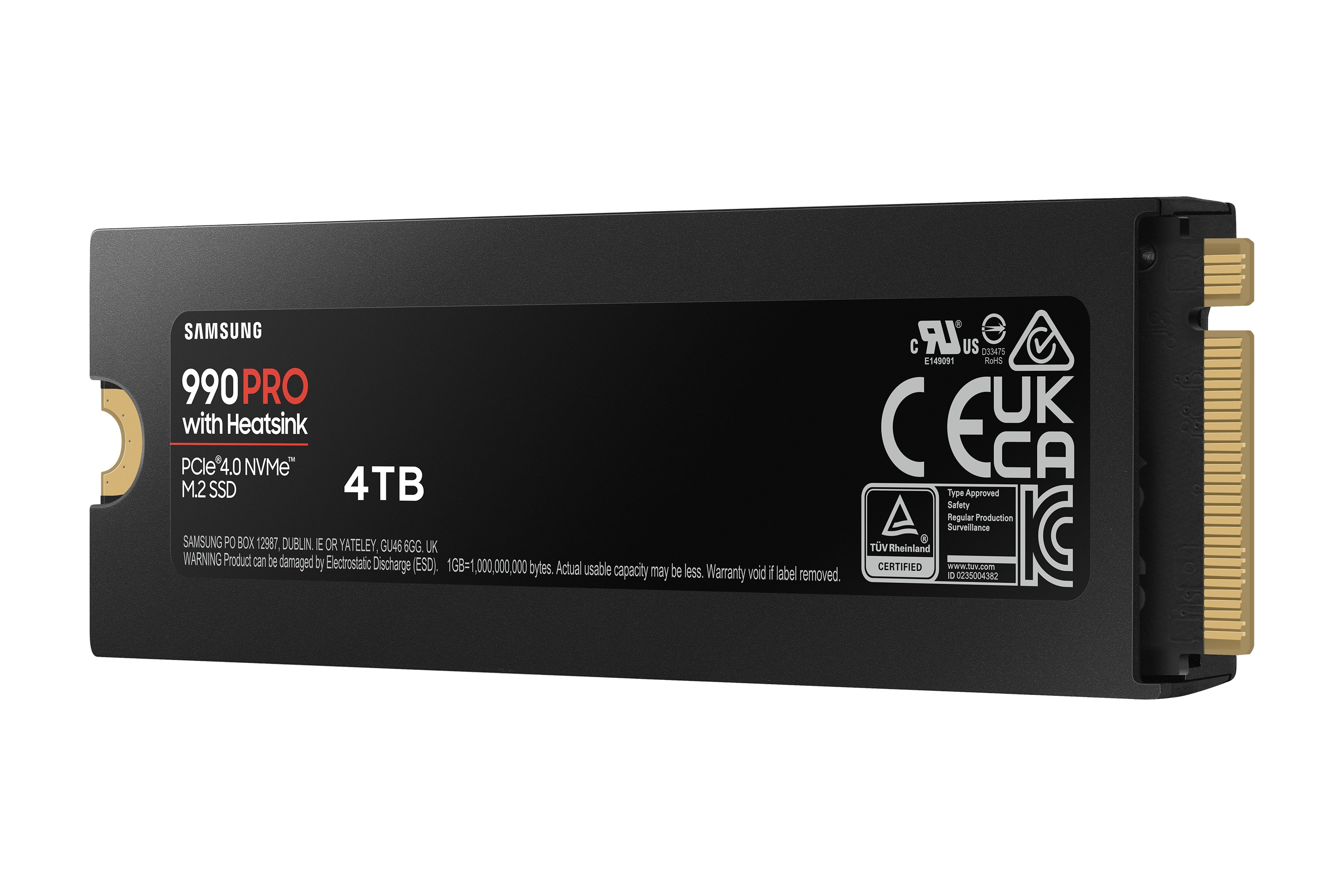 Pro 4 TB M.2 PCI Express 4.0 NVMe V-NAND TLC Samsung MZ-V9P4T0GW 8806095255811 SSD-Hårddisk 990 Pro www.electricalstuff.s