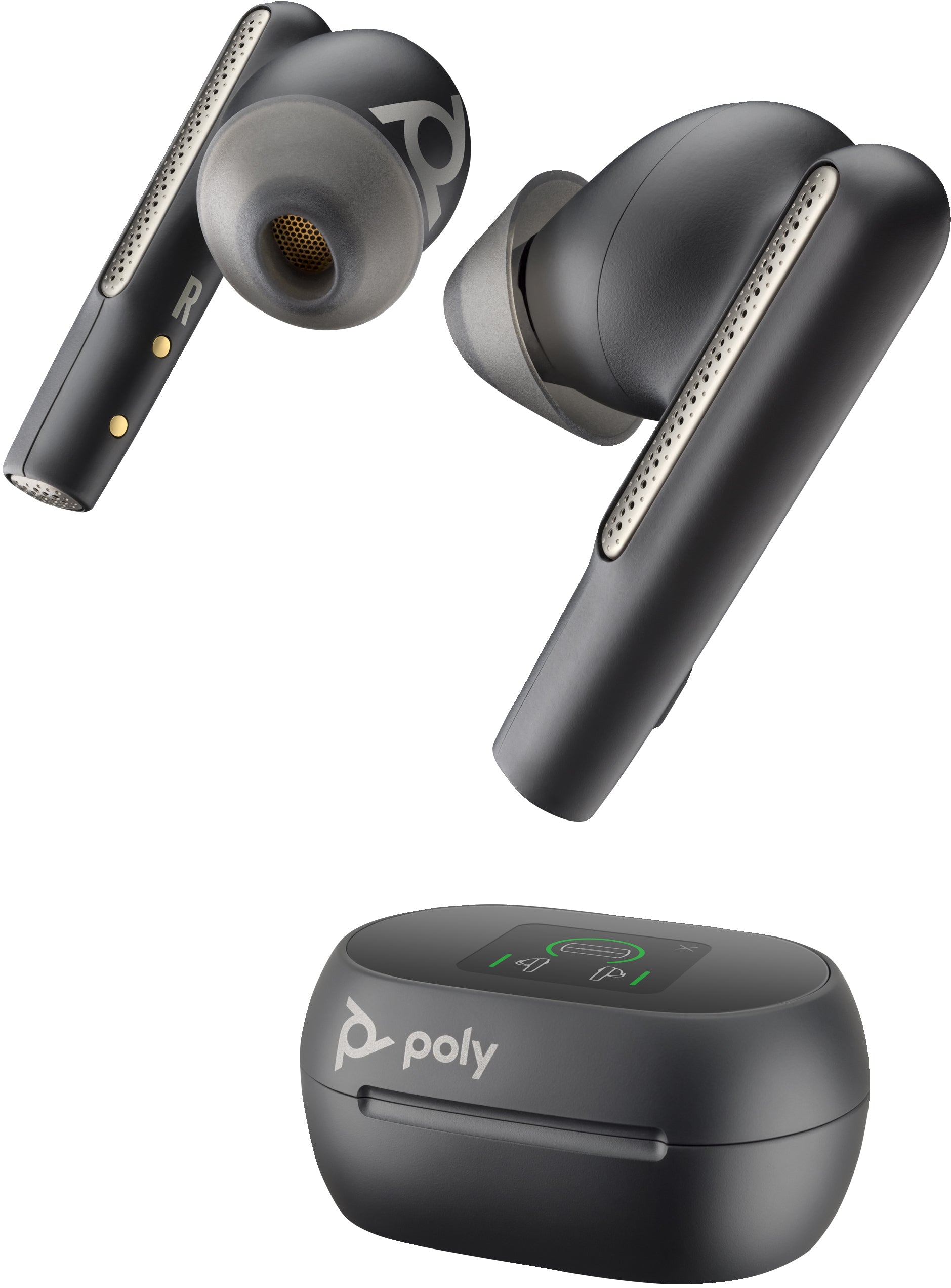 www.electricalstuff.se ElectricalStuff.se POLY Voyager Free 60+ UC M Carbon Black + BT700 USB-A-adapter + laddningsfodral