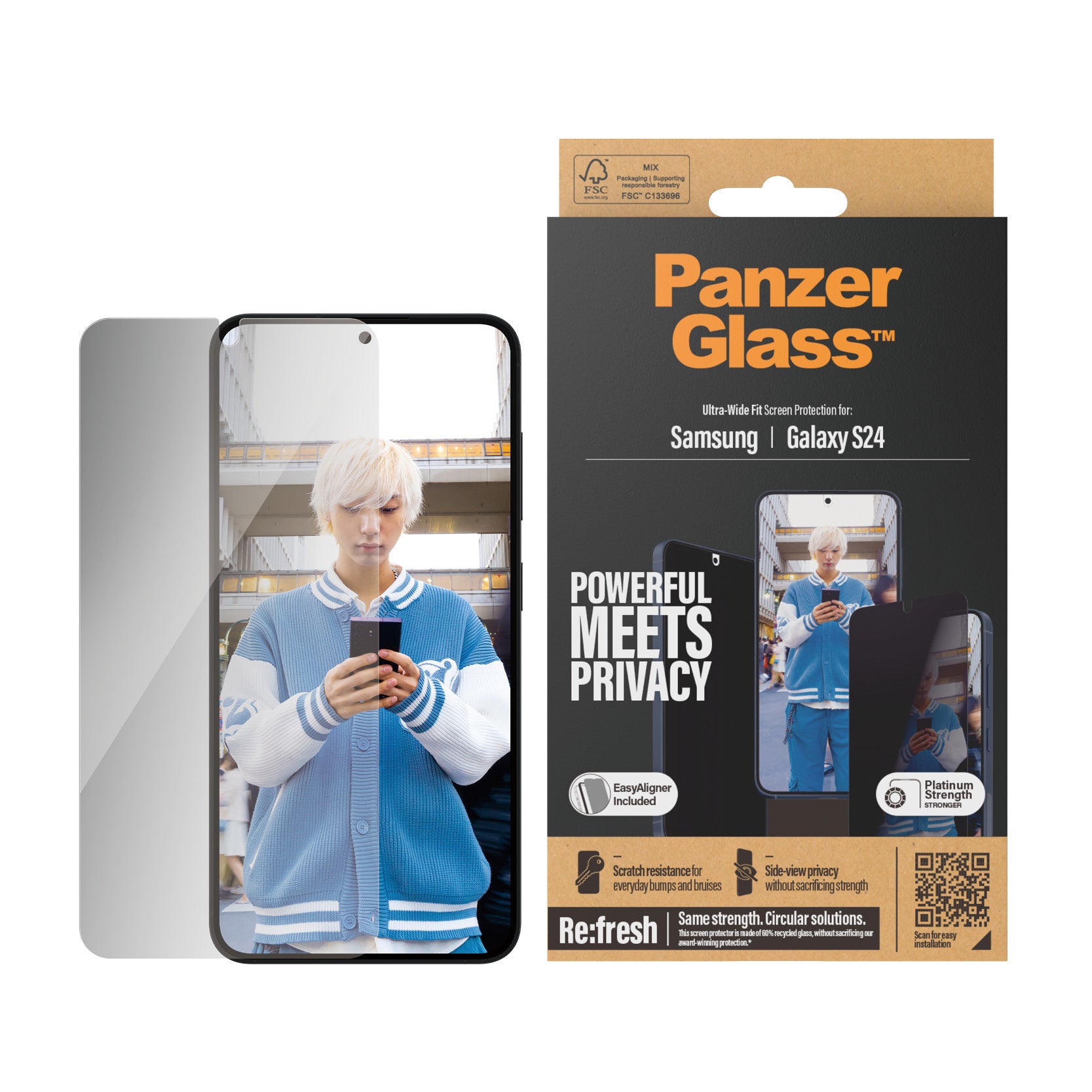zerGlass P7350 5711724173509 Skärm- och Baksidesskydd till Mobiltelefoner Ultra Wide Fit Privacy www.electricalstuff.se El