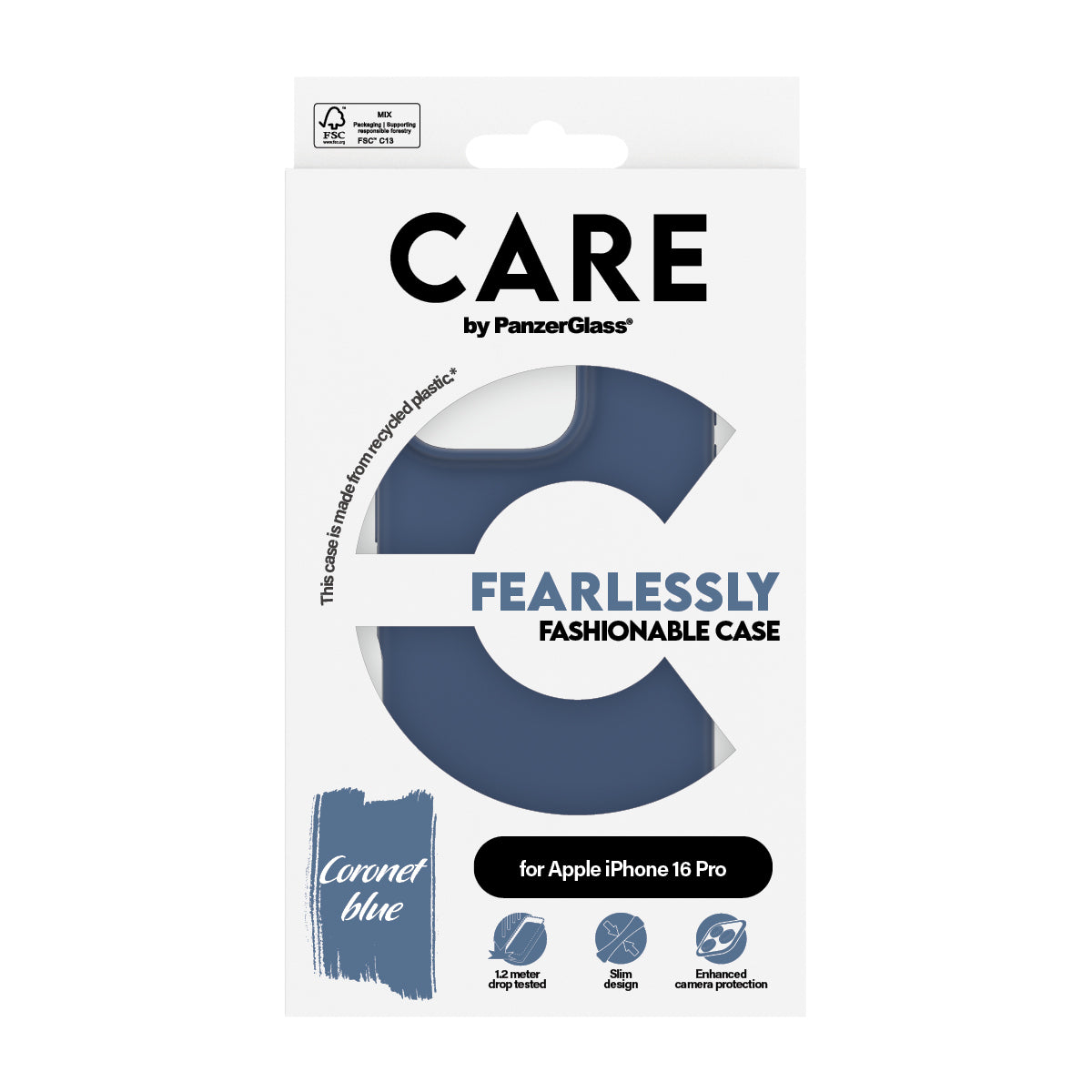 uff.se PanzerGlass CARE by PG Blue iPhone16 6.3 Pro mobiltelefonfodral Omslag Transparent PanzerGlass 1402 5715685004643 M