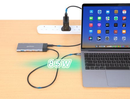 ectricalStuff.se   Manhattan 130714 dockningsstationer för bärbara datorer Kabel USB 3.2 Gen 2 (3.1 Gen 2) Type-C Grå Manhat