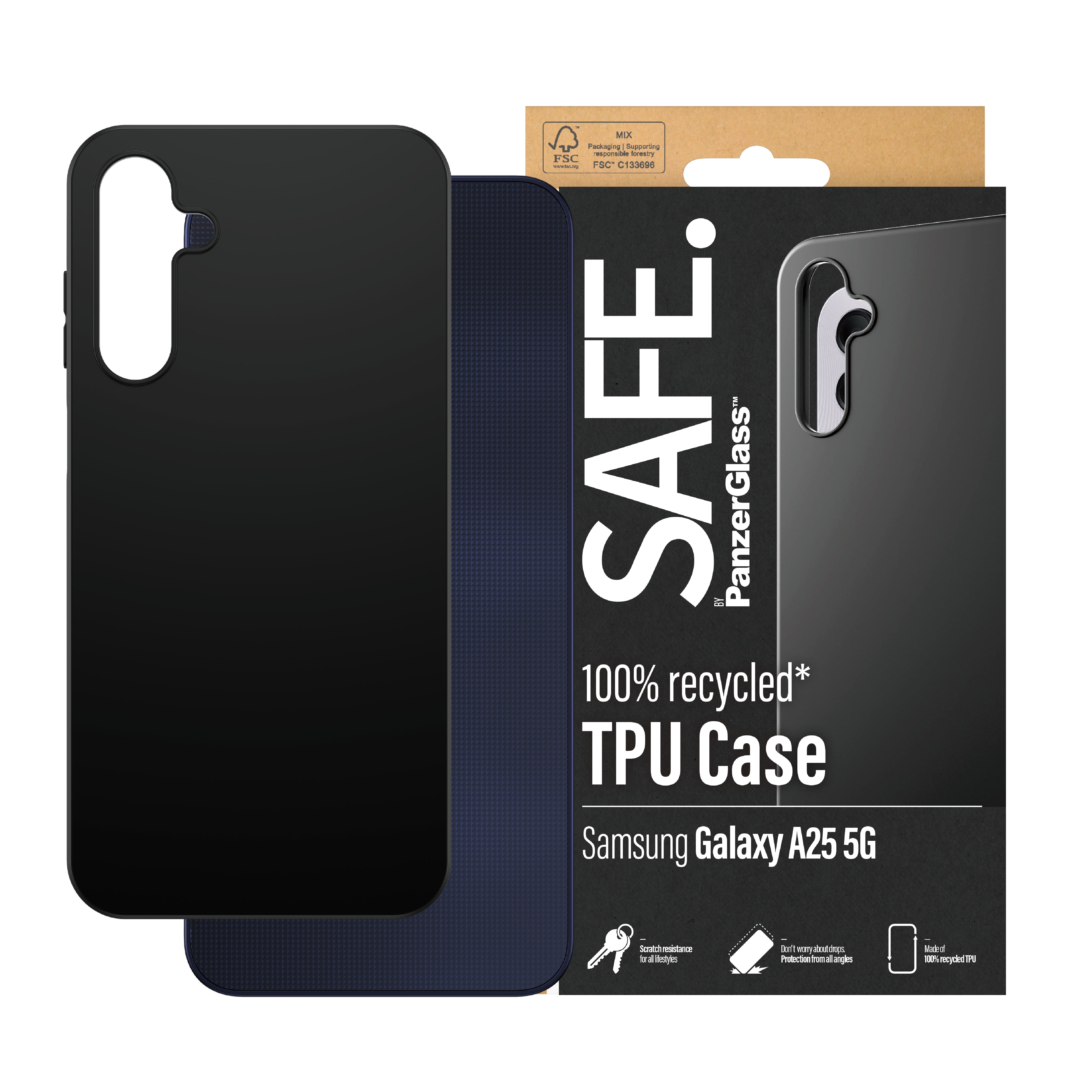  ansparent PanzerGlass SAFE95685 5711724956850 Mobiltelefonfodral   SAFE. by Case Samsung New A24 5G Black www.electricalstuf