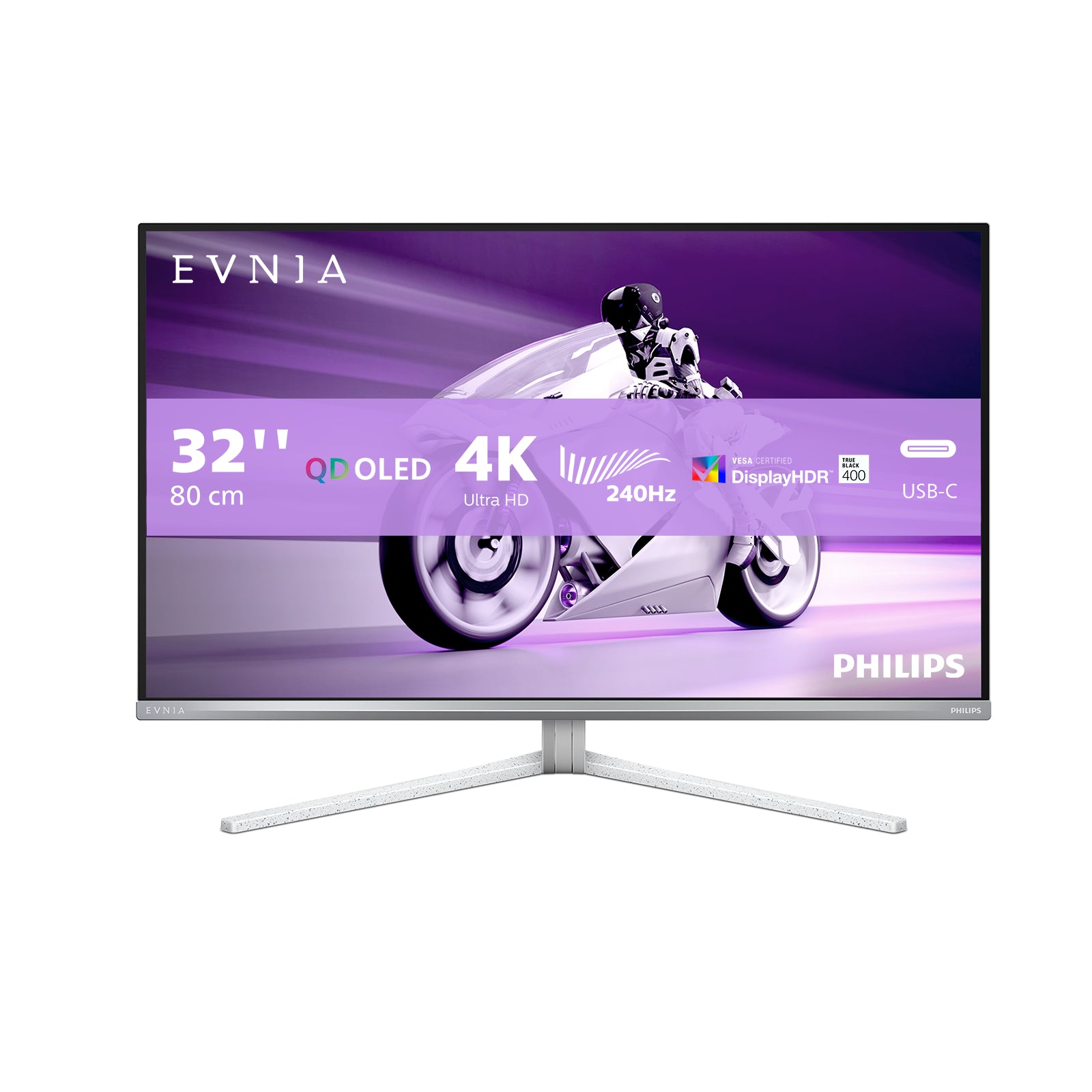  tta pc-skärmar 80 cm (31.5") 3840 x 2160 pixlar 4K Ultra HD QD-OLED Vit Philips 32M2N8900/00 8712581806347 Platta Pc-Skärmar