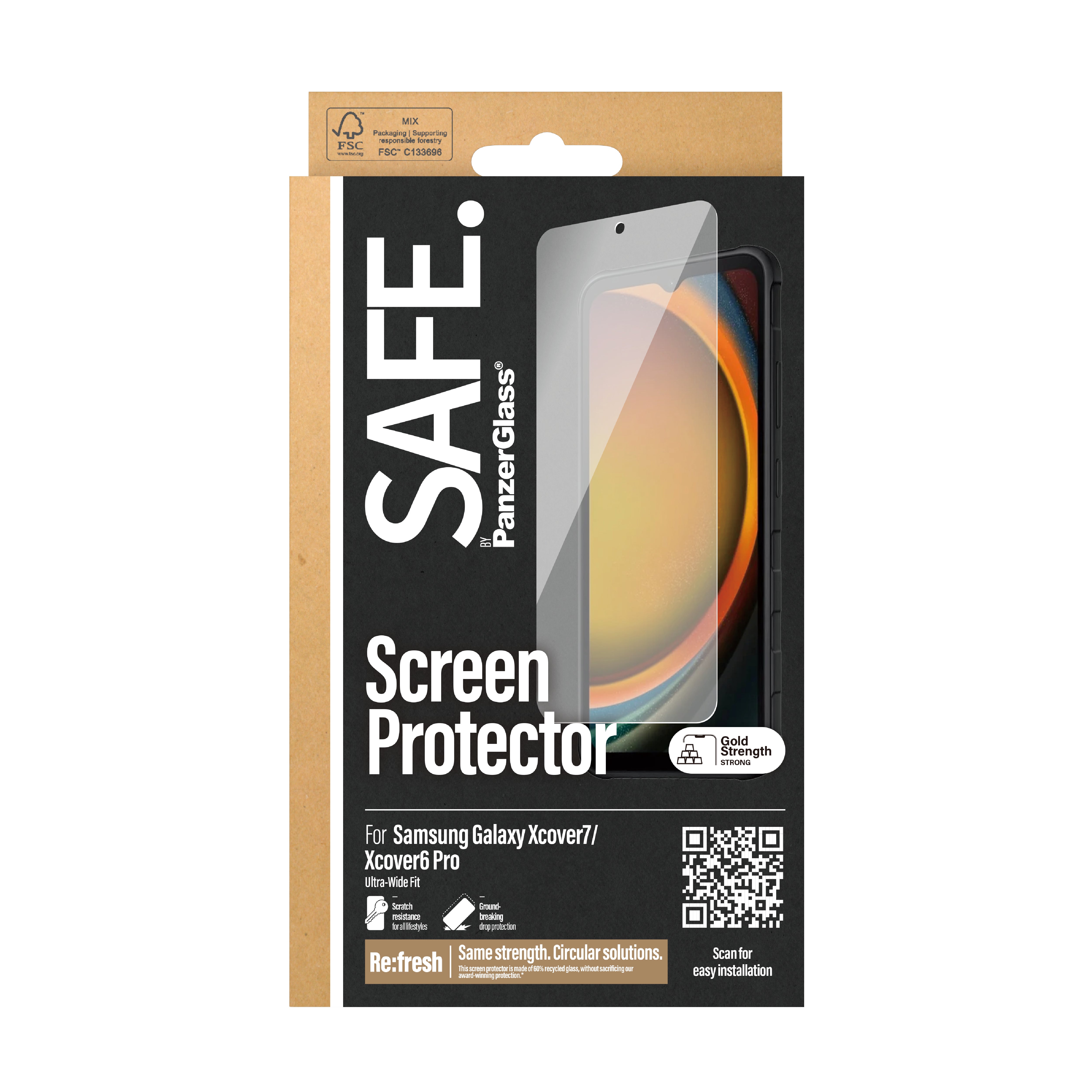  rotector Samsung Galaxy Xcover7 Ultra-Wide Fit www.electricalstuff.se ElectricalStuff.se   PanzerGlass SAFE. Screen Protecto