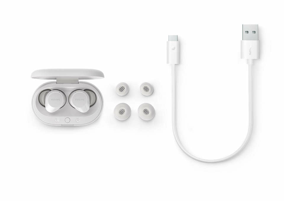   och Headsets   TAT1209WT/00 www.electricalstuff.se ElectricalStuff.se   Philips TAT1209WT/00 hörlur och headset True Wirele