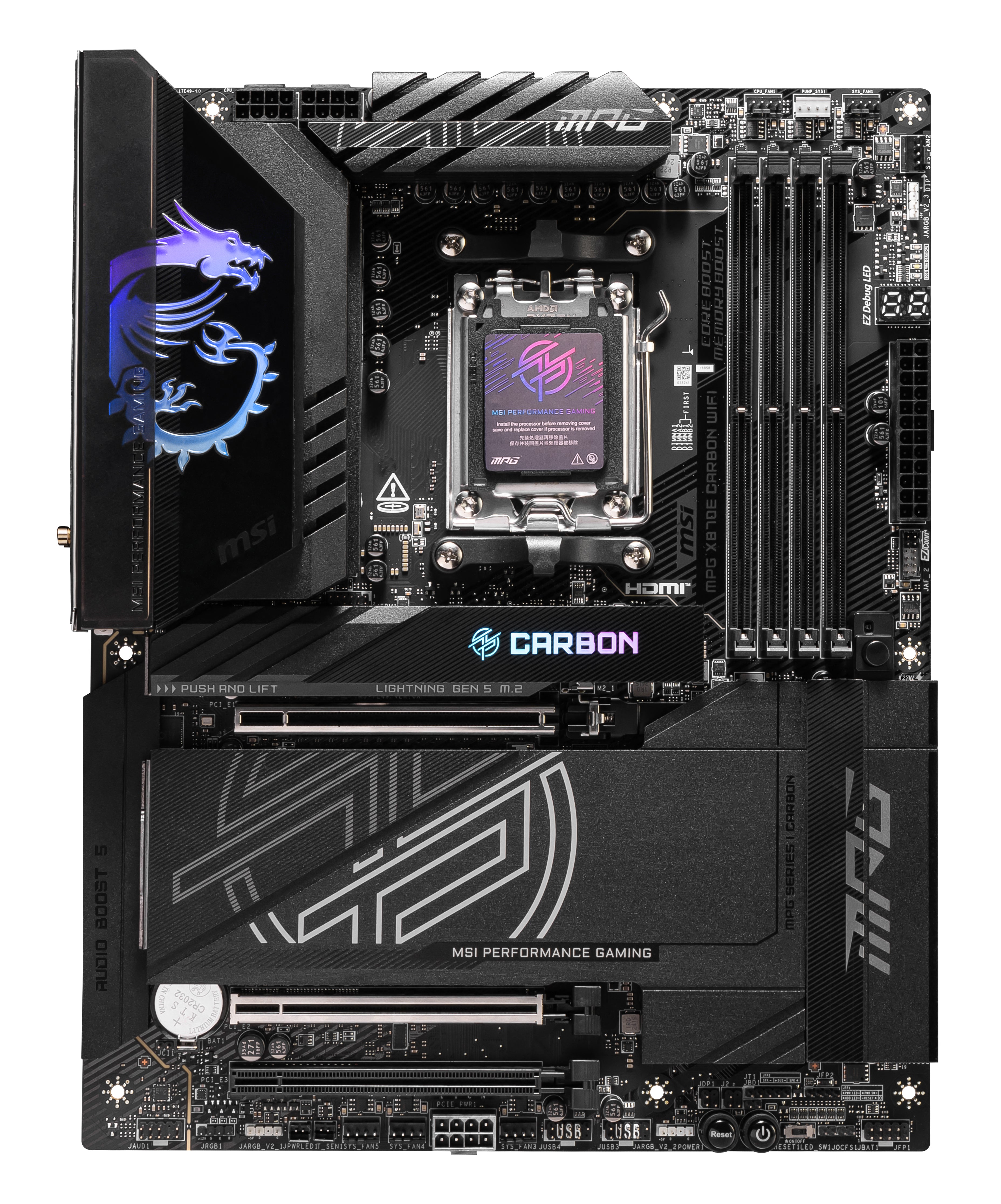  www.electricalstuff.se ElectricalStuff.se   MSI MPG X870E CARBON WIFI moderkort AMD X870E AM5-sockel ATX MSI MPG X870E CARBO