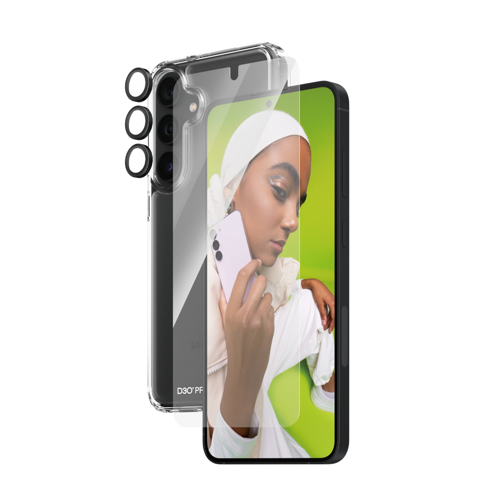  www.electricalstuff.se ElectricalStuff.se   PanzerGlass 3-in-1 Bundle Glas, Case, Cam Genomskinligt skärmskydd Samsung 1 sty