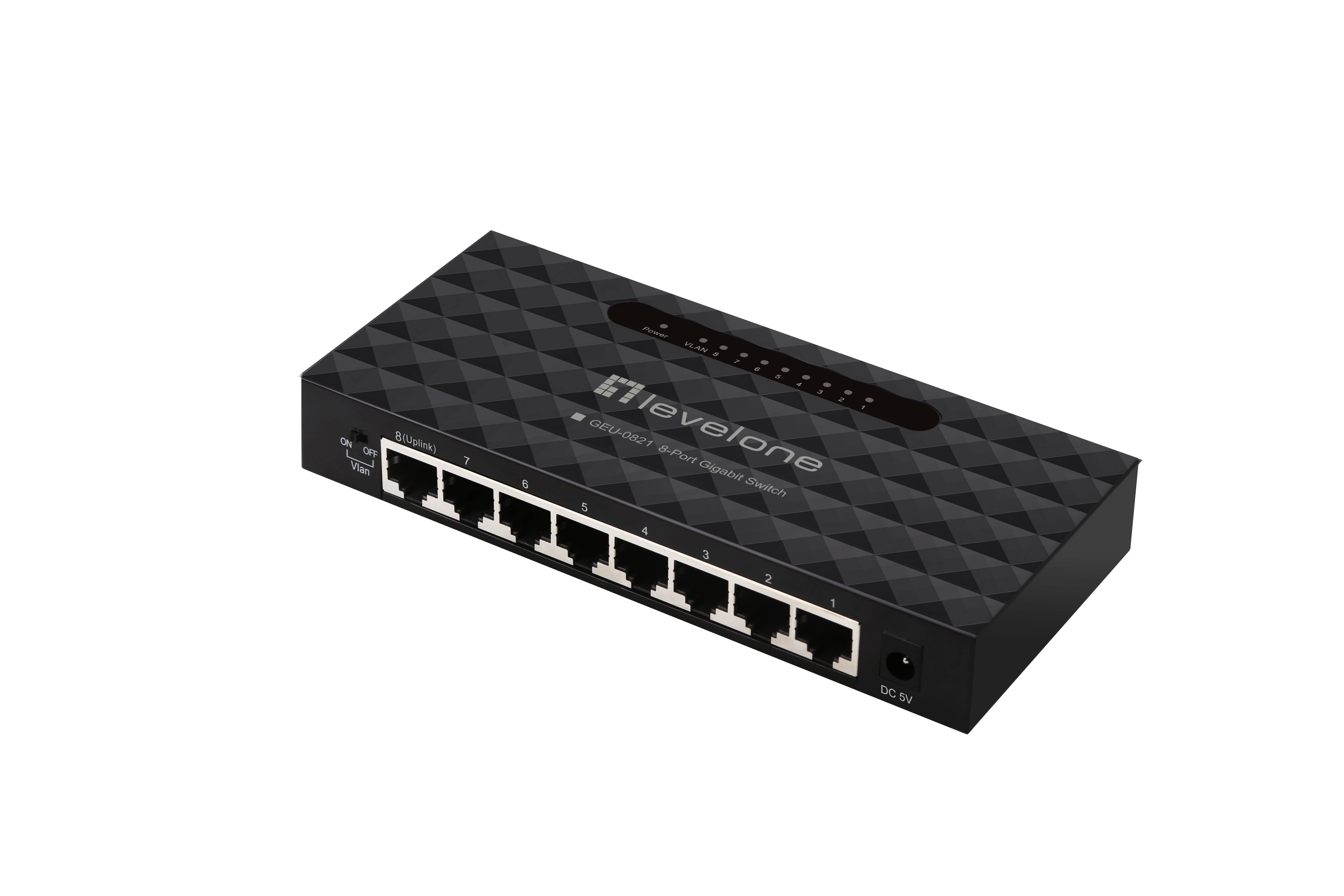  ksswitchar hanterad Gigabit Ethernet (10/100/1000) LevelOne GEU-0821 4015867228319 Nätverksswitchar   GEU-0821 www.electrica