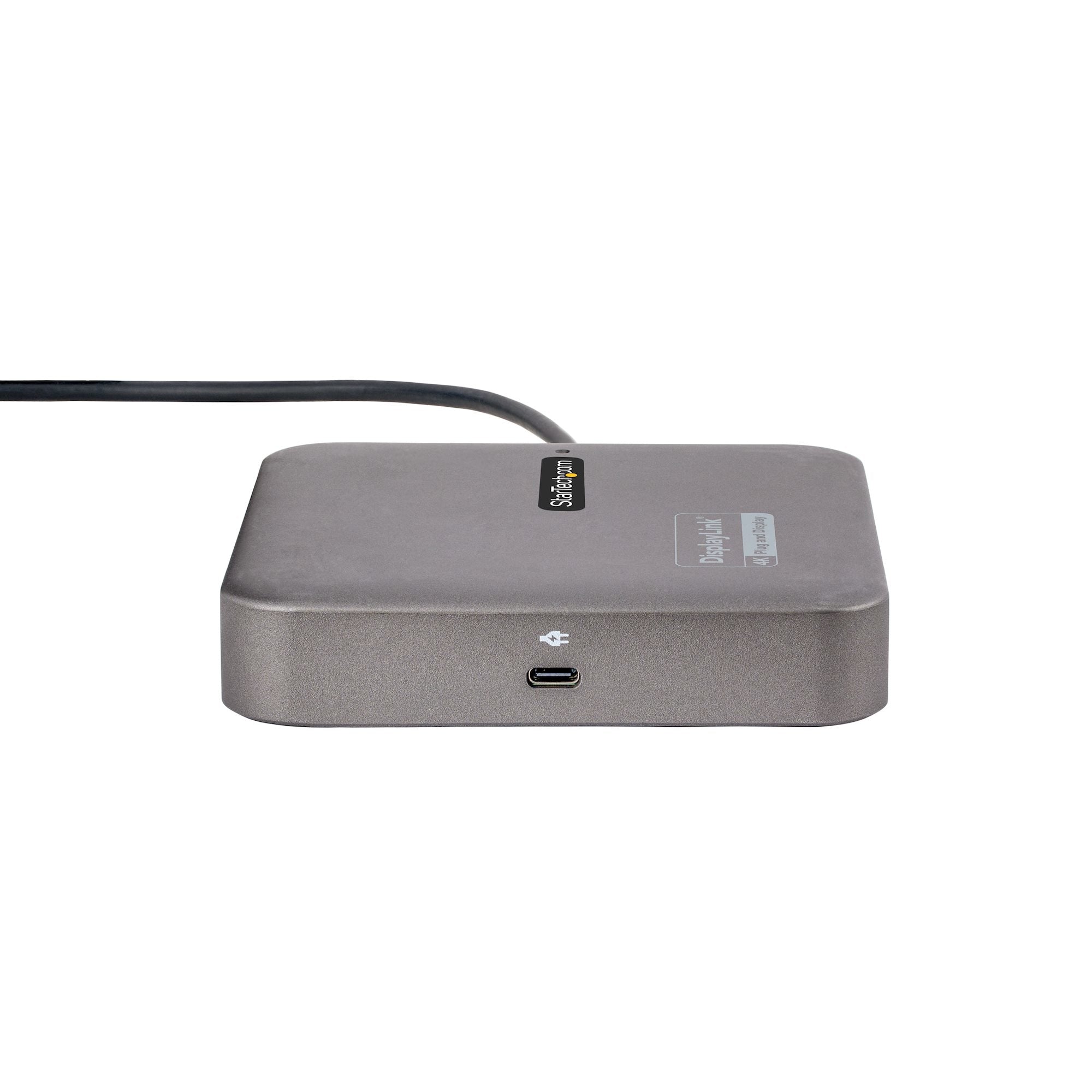  rbar dator USB-C-docka | USB 3.2 Gen 2 10 Gbps-hubb med 2 portar (1x USB-A, 1x USB-C) | Dual 4K 60 Hz HDMI | 100 W PD pass-t
