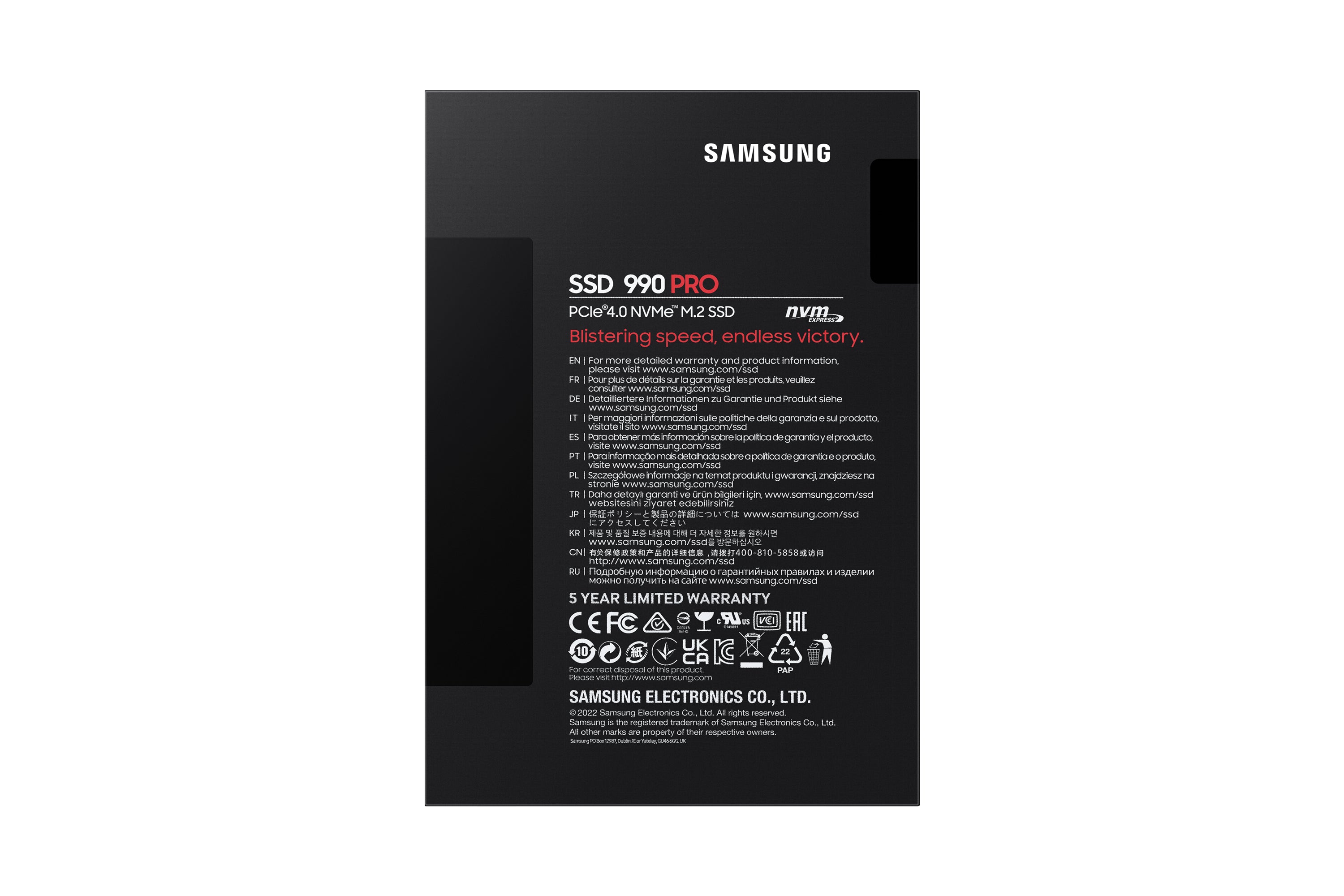   M.2 PCI Express 4.0 NVMe V-NAND MLC Samsung MZ-V9P2T0BW 8806094215038|0887276638348|887276638348 SSD-Hårddisk   990 PRO www