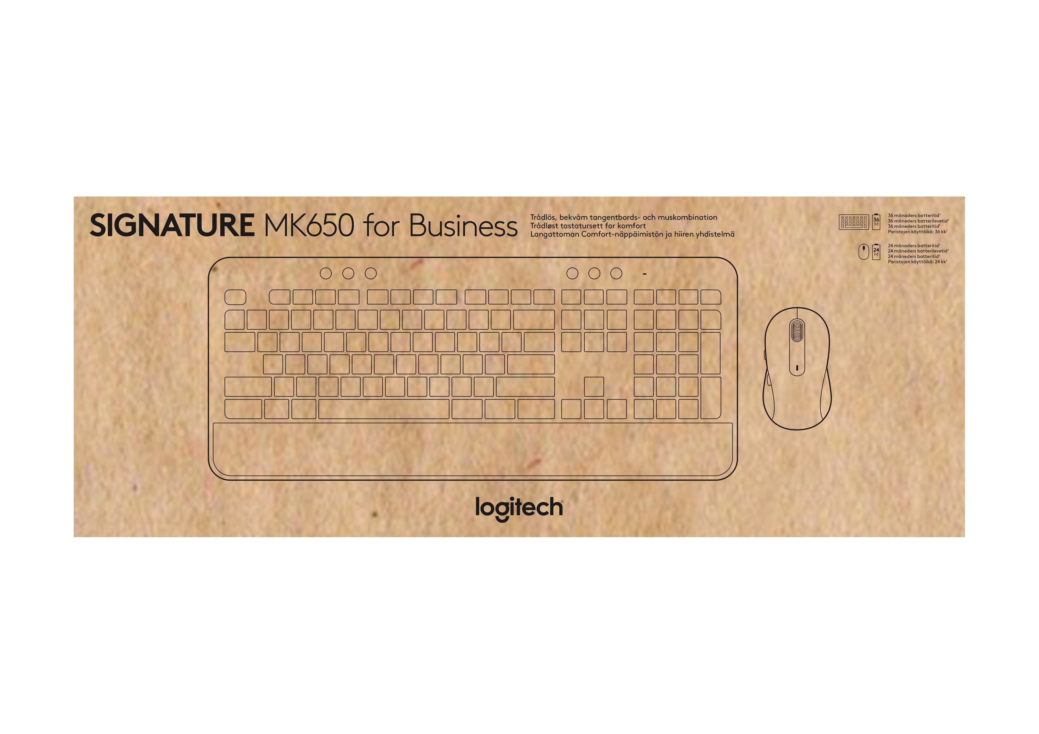  Combo For Business www.electricalstuff.se ElectricalStuff.se   Logitech Signature MK650 Combo For Business tangentbord Mus i