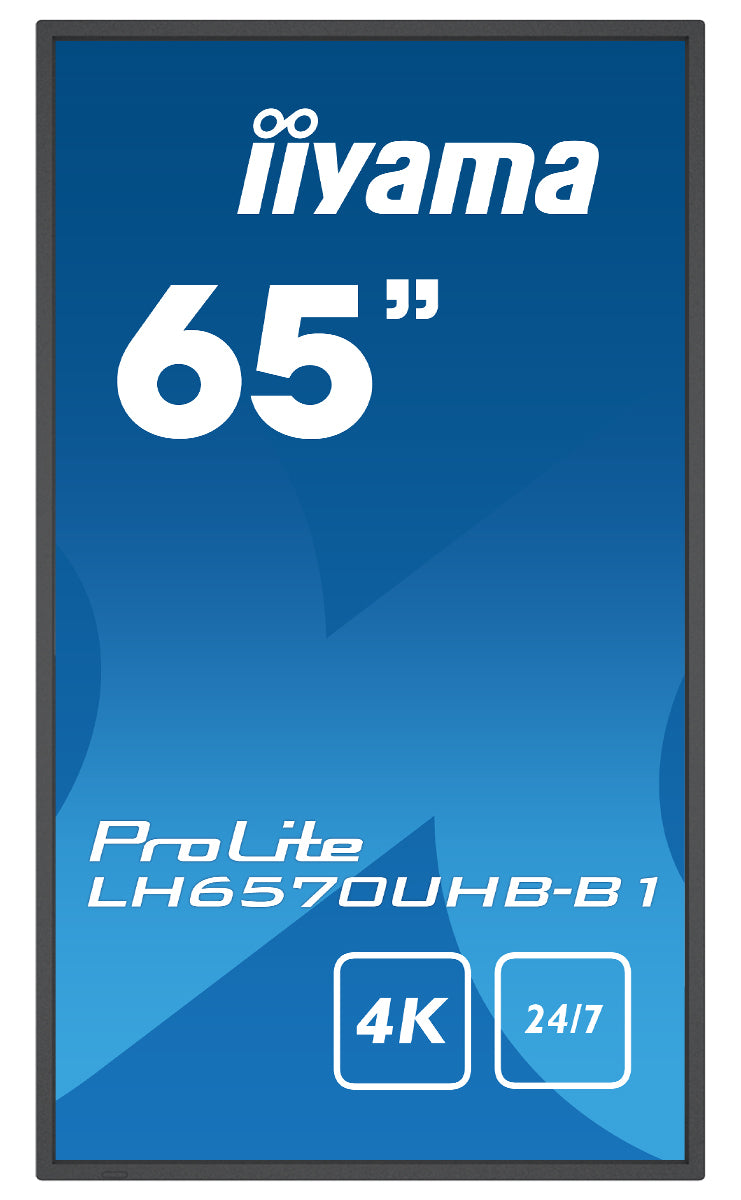  ") VA 700 cd/m² 4K Ultra HD Svart Inbyggd processor Android 9.0 24/7 iiyama LH6570UHB-B1 4948570120512 Skyltställ   LH6570UH