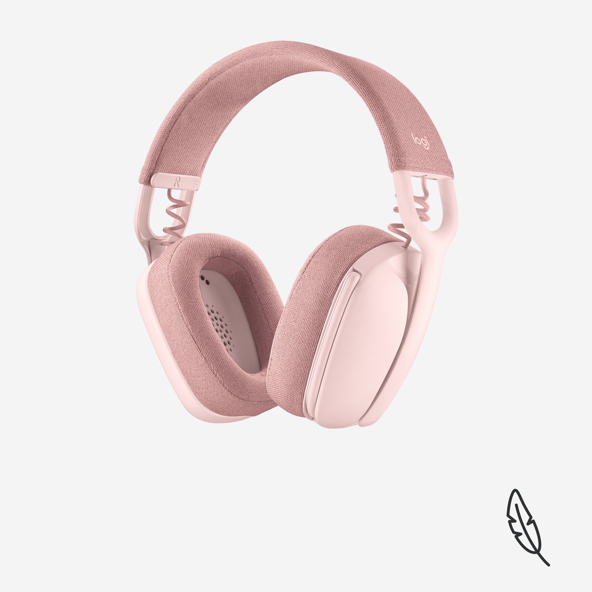  e   Logitech Zone Vibe 100 Headset Trådlös Huvudband Samtal/musik Bluetooth Rosa Logitech 981-001224 5099206103955 Hörlurar 