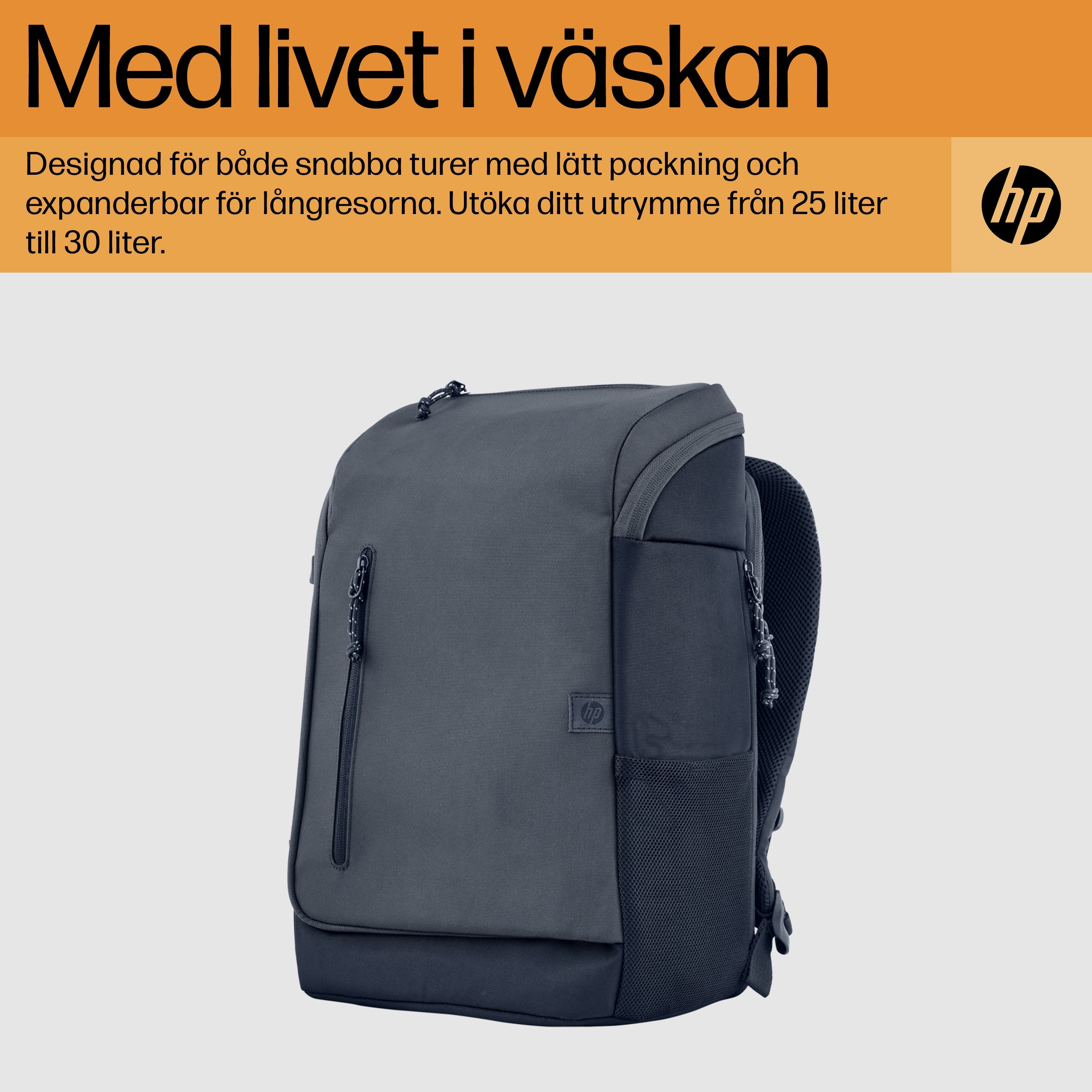  ricalstuff.se ElectricalStuff.se   HP Travel 25 liter ryggsäck för 15,6 tum bärbar dator i Iron Grey HP 6H2D8AA 019654894548