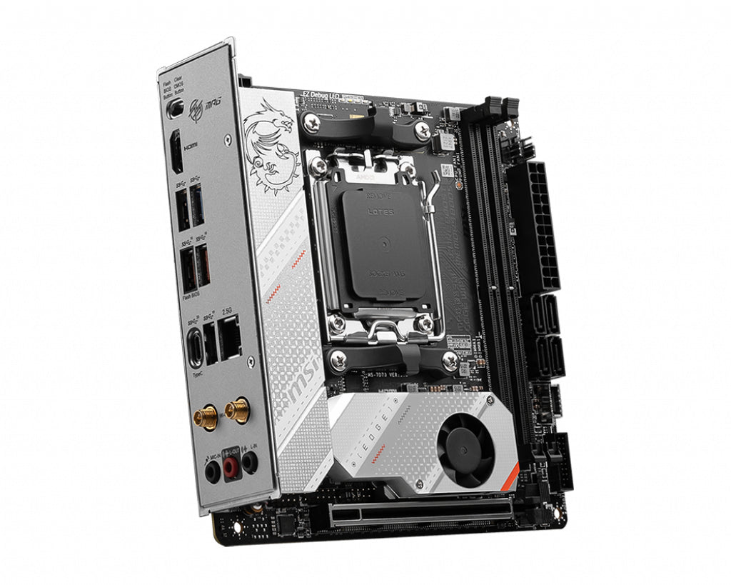  derkort AMD B650 AM5-sockel mini ATX MSI MPG B650I EDGE WIFI 4711377010146 Moderkort   MPG B650I EDGE WIFI www.electricalstu