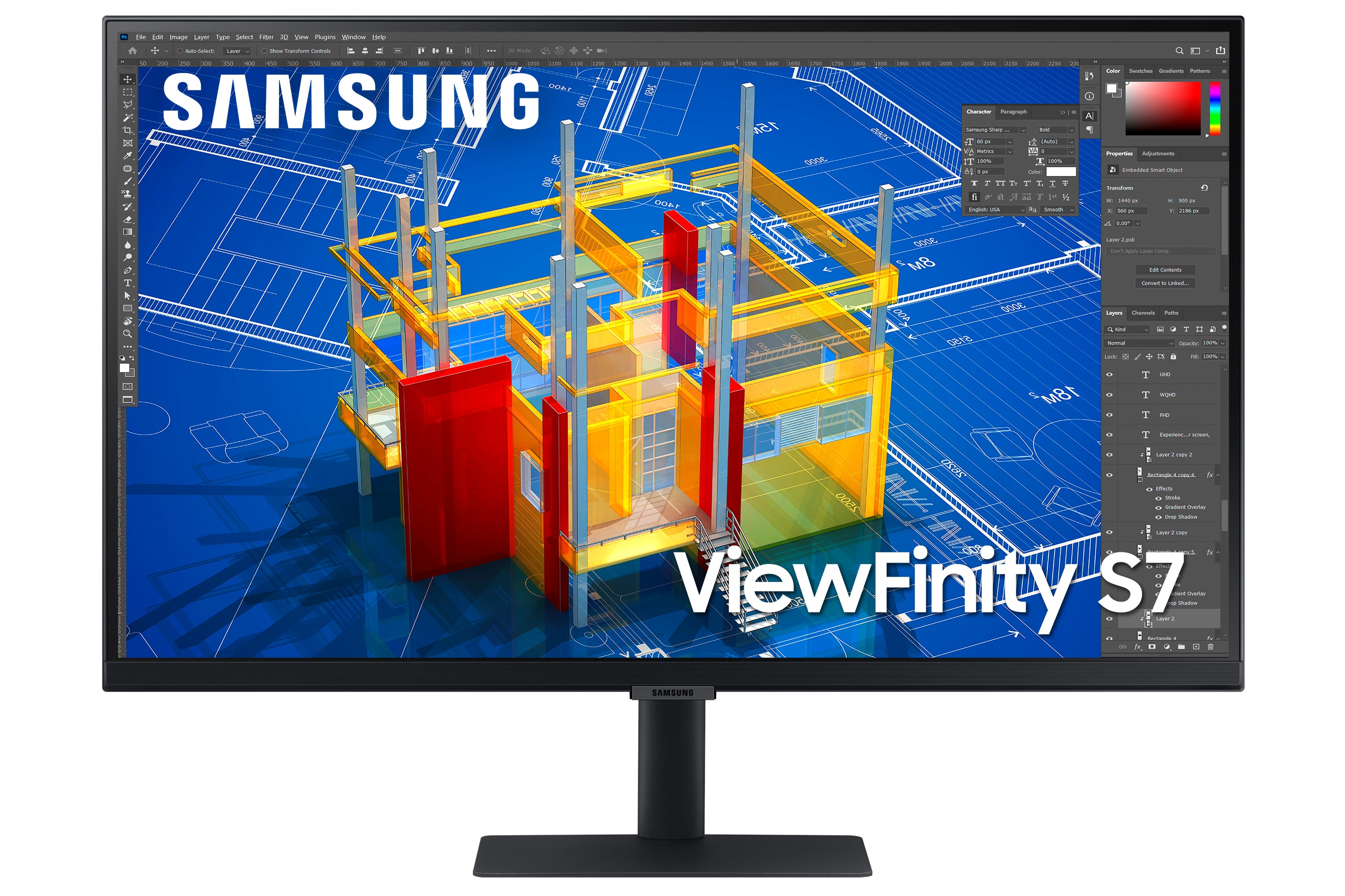  ta pc-skärmar 68,6 cm (27") 3840 x 2160 pixlar 4K Ultra HD LED Svart Samsung LS27A704NWPXEN 8806094770537 Platta Pc-Skärmar 