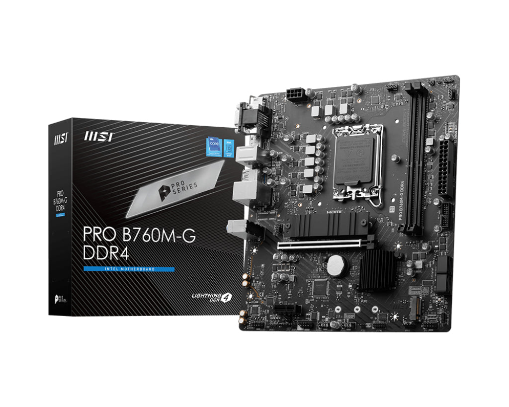  www.electricalstuff.se ElectricalStuff.se   MSI PRO B760M-G DDR4 moderkort Intel B760 LGA 1700 micro ATX MSI PRO B760M-G DDR