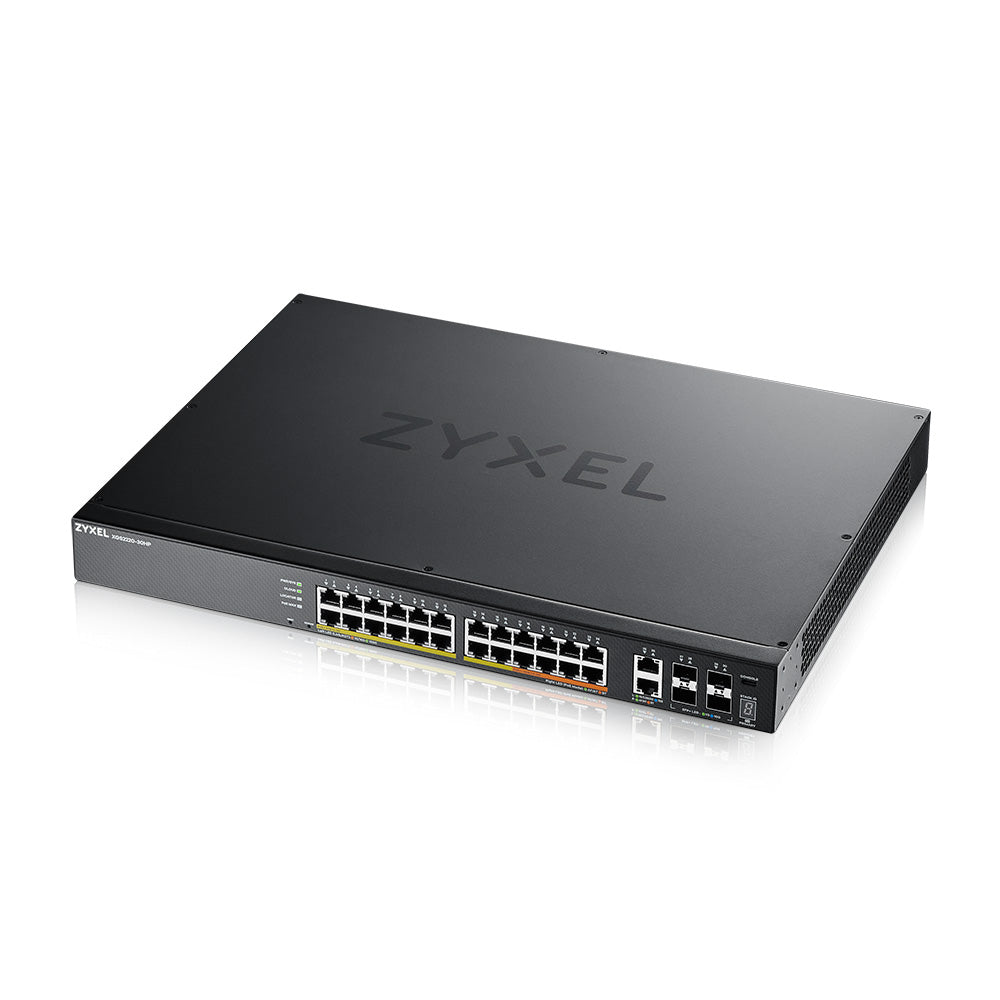  e ElectricalStuff.se   Zyxel XGS2220-30HP hanterad L3 Gigabit Ethernet (10/100/1000) Strömförsörjning via Ethernet (PoE) stö