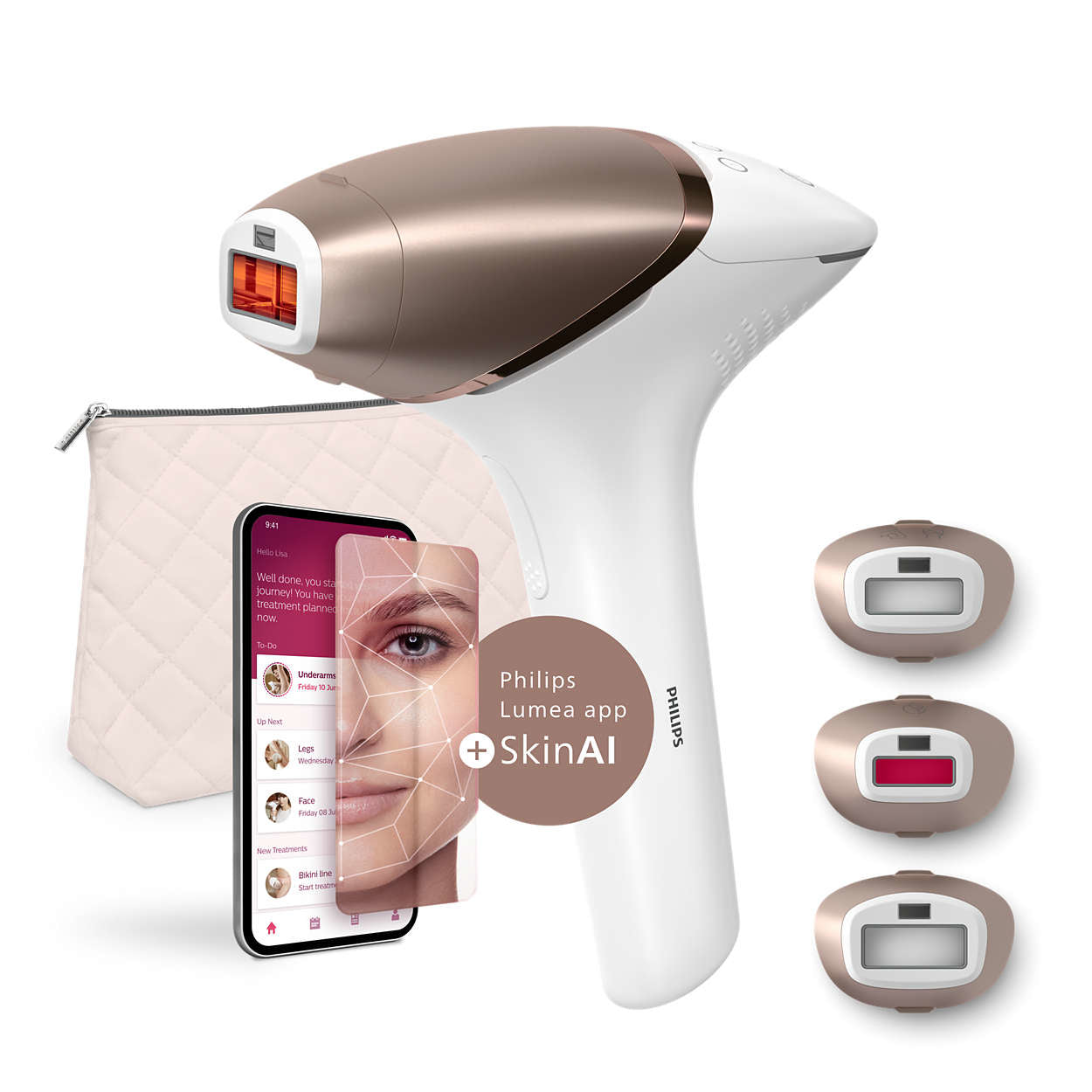  www.electricalstuff.se ElectricalStuff.se   Philips Lumea IPL 9900 Series BRI973/00 IPL-hårborttagningsenhet med SenseIQ Phi