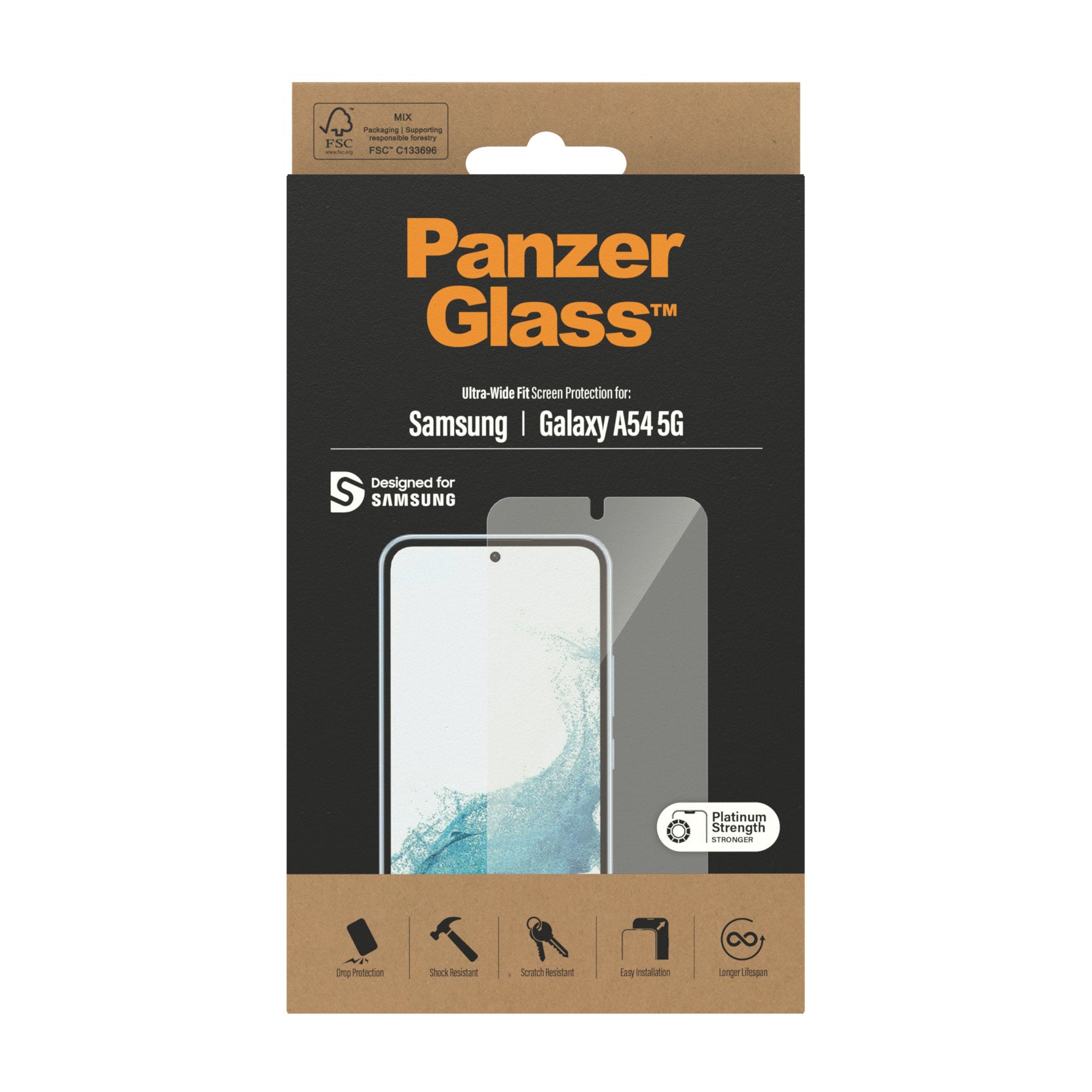  erGlass Classic Fit Genomskinligt skärmskydd Samsung 1 styck PanzerGlass 7328 5711724073281 Skärm- och Baksidesskydd till Mo