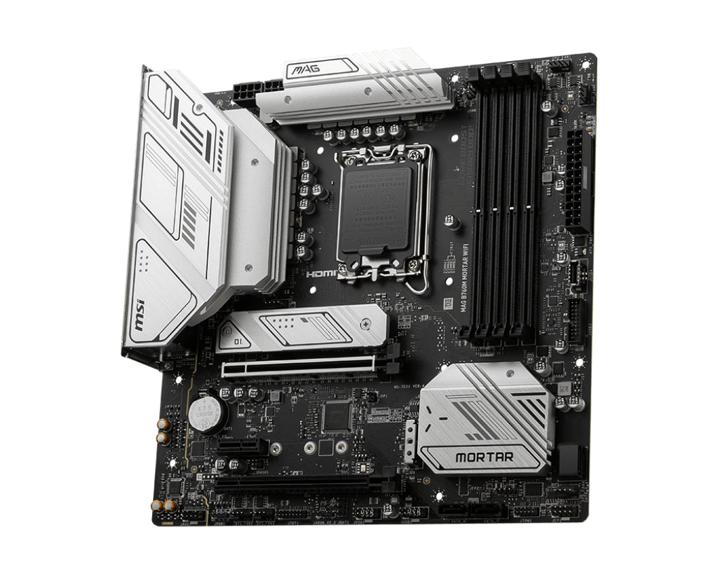  rkort LGA 1700 micro ATX MSI MAG B760M MORTAR WIFI 4711377035743 Moderkort   MAG B760M MORTAR WIFI www.electricalstuff.se El