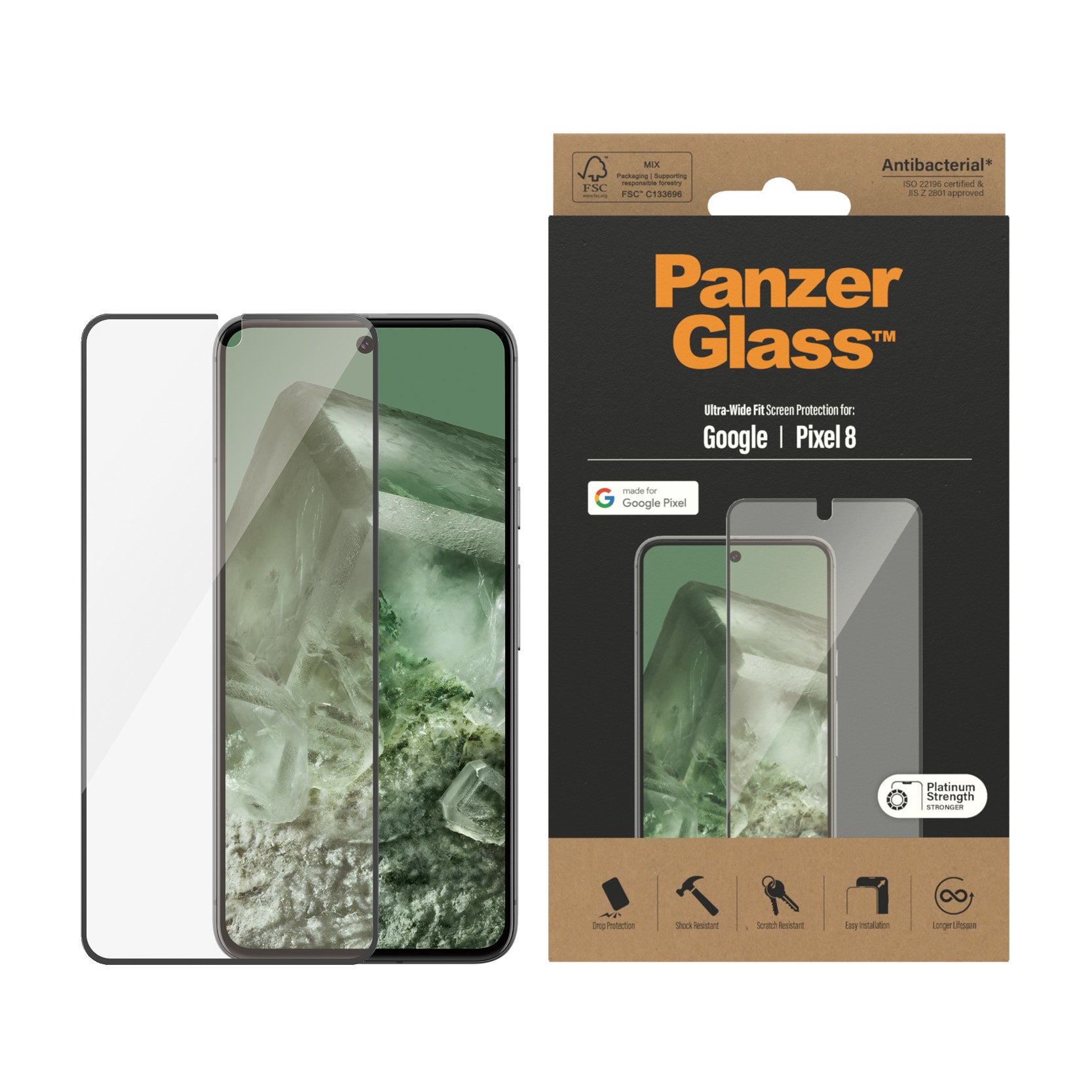   styck PanzerGlass 4779 5711724047794 Skärm- och Baksidesskydd till Mobiltelefoner   PG Scrn Prot Google New Pixel 7 UWF Blc