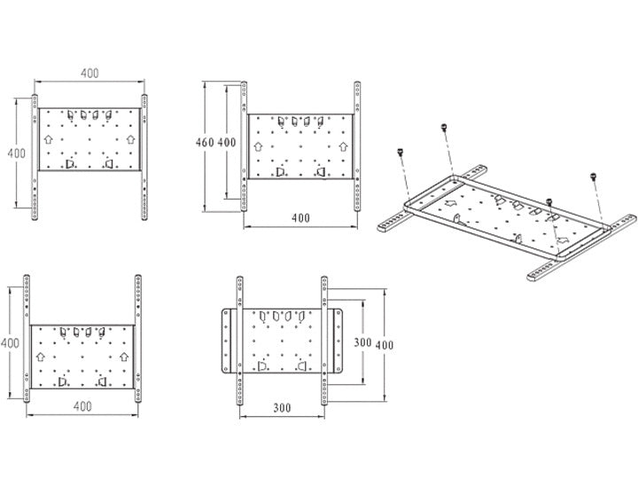   cm (65") Svart Multibrackets 4036 7350022734036 TV-fästen   4036 www.electricalstuff.se ElectricalStuff.se   Multibrackets 