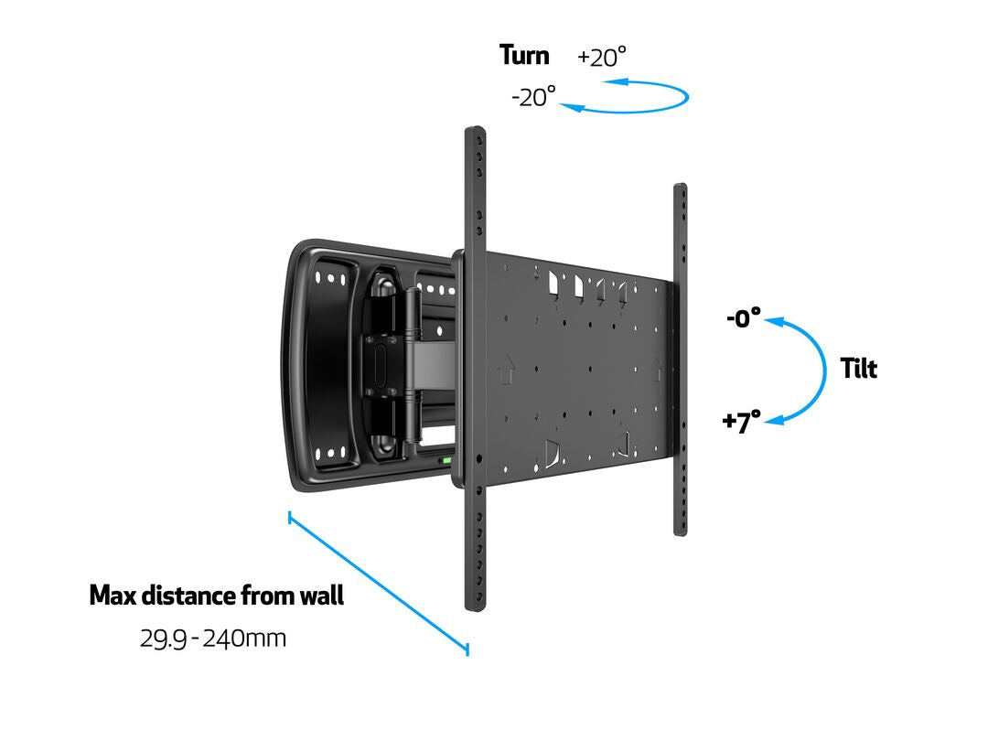   Svart Multibrackets 4036 7350022734036 TV-fästen   4036 www.electricalstuff.se ElectricalStuff.se   Multibrackets 4036 tv-f