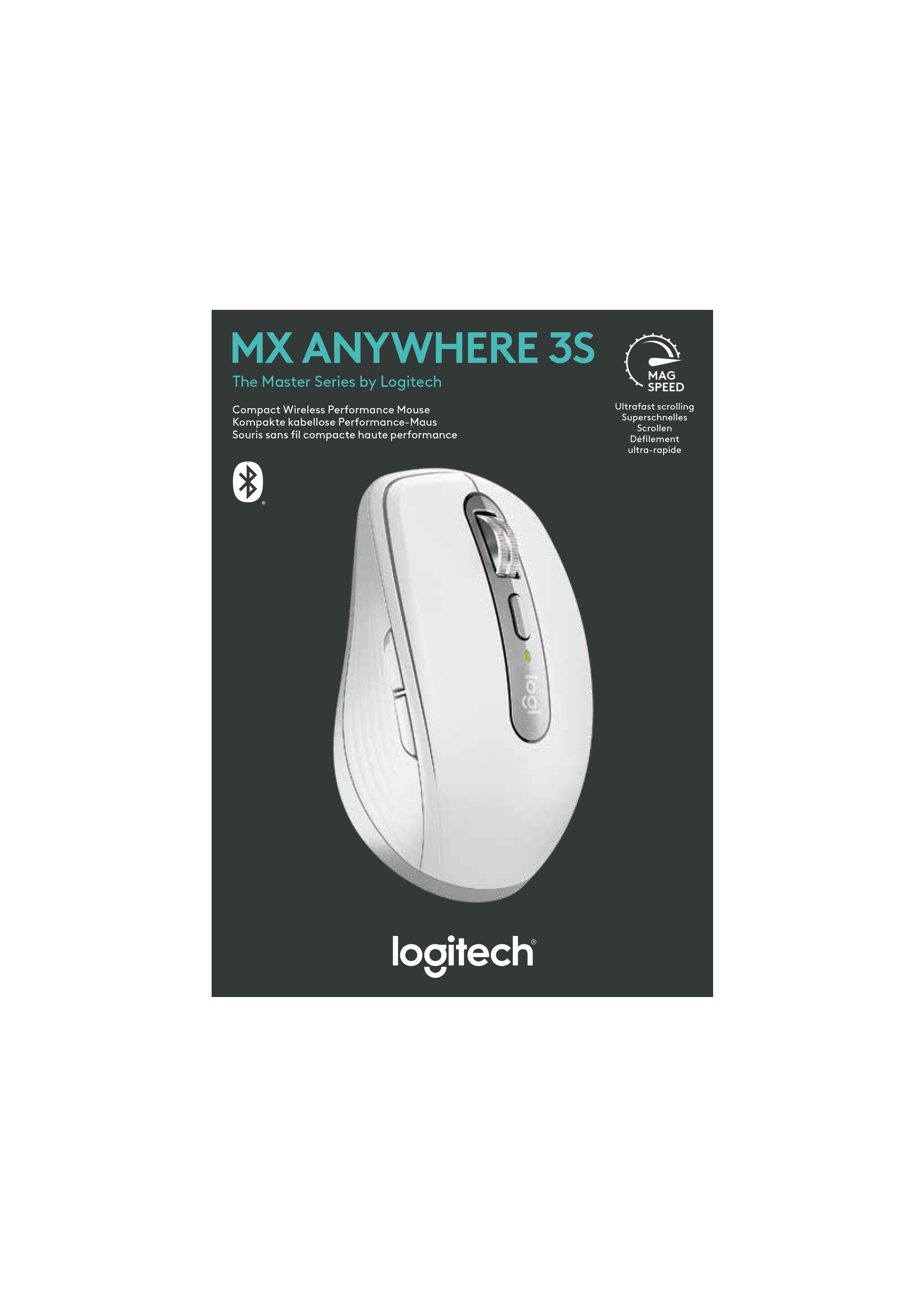  ådlös RF + Bluetooth laser 8000 DPI Logitech 910-006930 5099206111745 Datormöss   MX Anywhere 3S www.electricalstuff.se Elec