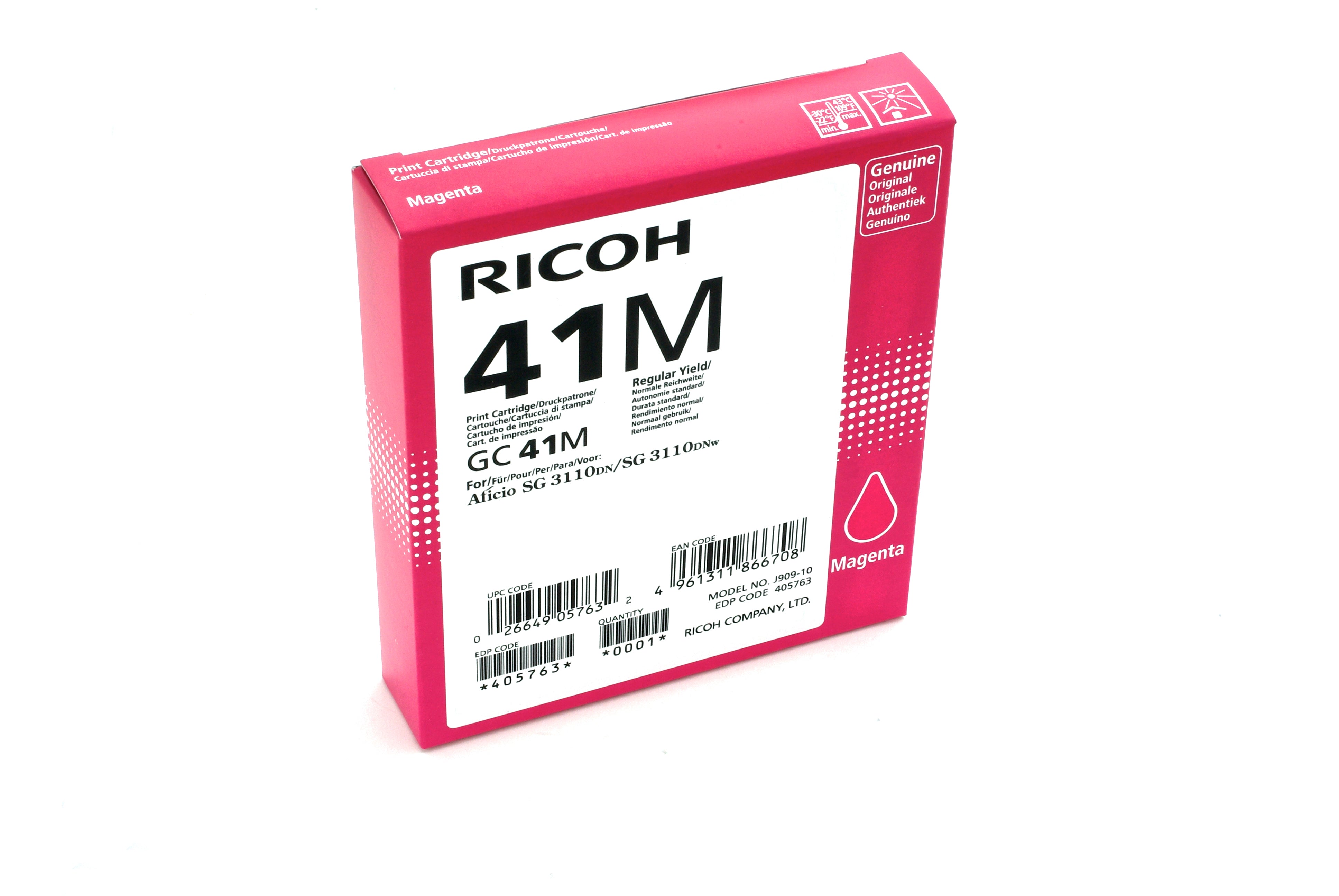  www.electricalstuff.se ElectricalStuff.se   Ricoh 405763 bläckpatroner 1 styck Original Standardavkastning Magenta Ricoh 405