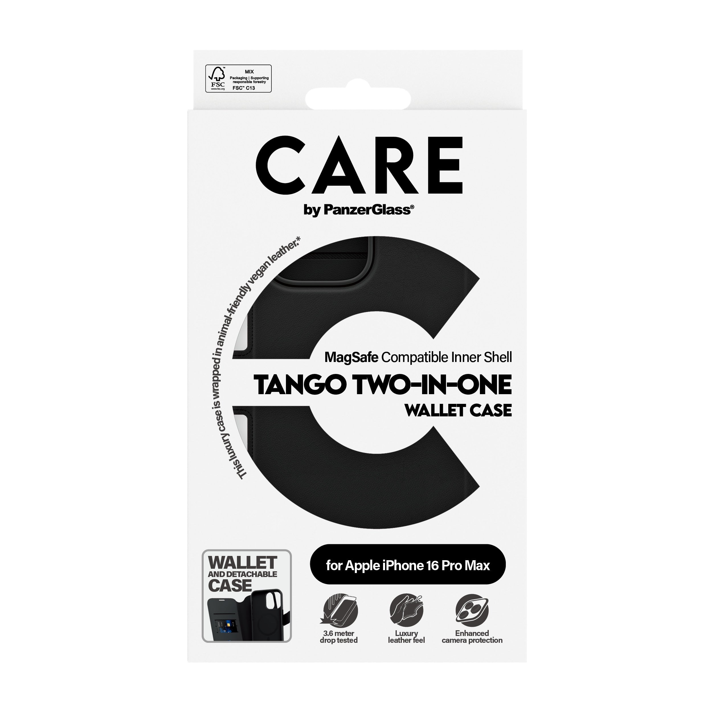  .se ElectricalStuff.se   PanzerGlass CARE by PG Tango 2in1 wall iPhone16P 6.9 mobiltelefonfodral Omslag Transparent PanzerGl