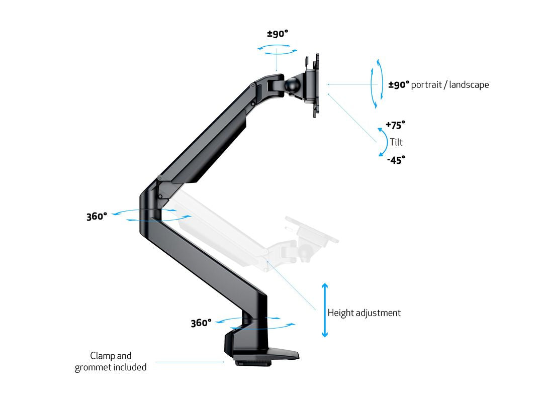  1,3 cm (32") Bord Svart Multibrackets 2449 7350073732449 Fästen och Ställ till Bildskärmar   2449 www.electricalstuff.se Ele