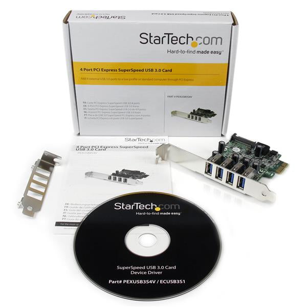  StarTech.com PEXUSB3S4V 0065030848961|065030848961|0013862090485|013862090485 Nätverkskort/Adapters   PCI Express PCIe Super