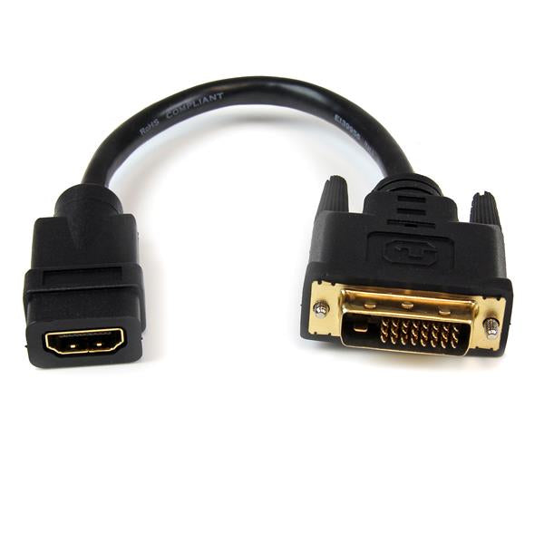  www.electricalstuff.se ElectricalStuff.se   StarTech.com 20 cm HDMI till DVI-D-videokabeladapter - HDMI-hona till DVI-hane S