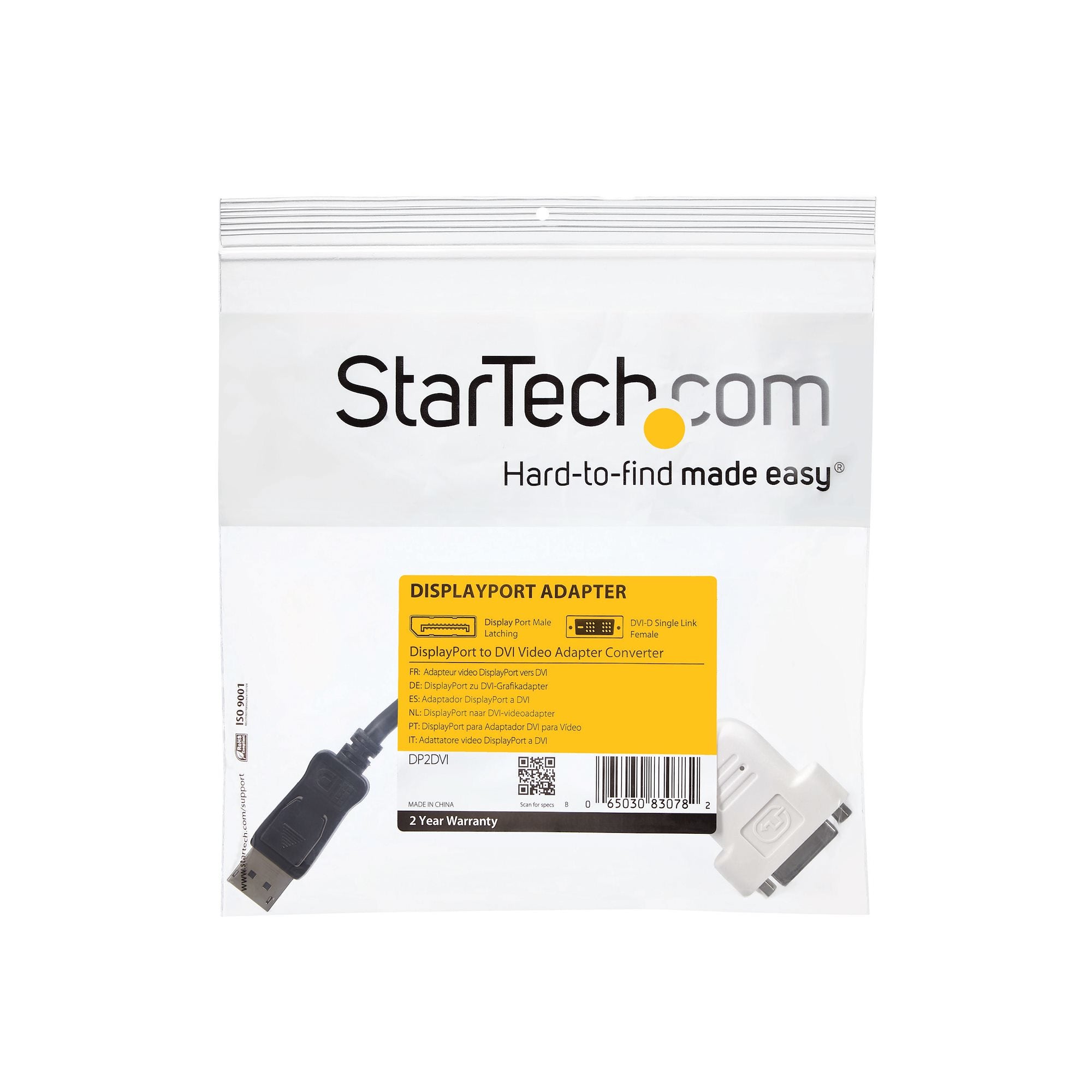  m DP2DVI 0065030830782|065030830782|0650308307822|650308307822 Videokabeladaptrar   DisplayPort till DVI-adapter - DisplayPo