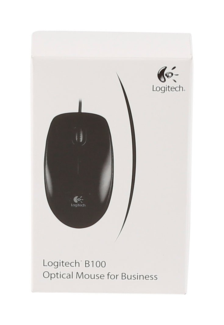    Logitech B100 datormöss Kontor Ambidextrous USB Type-A Optisk 800 DPI Logitech 910-003357 5099206041271 Datormöss   B100 w