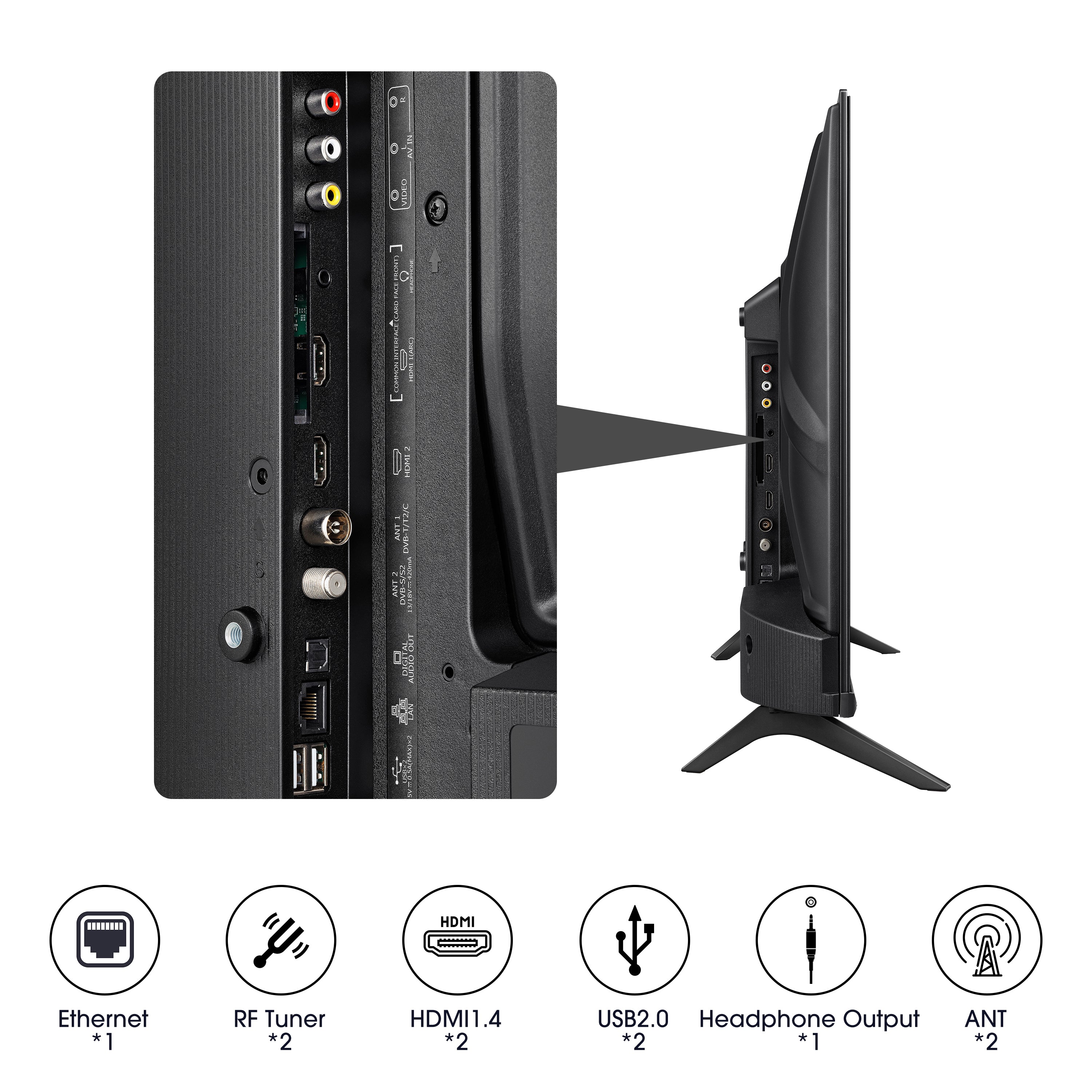  -Fi Svart 200 cd/m² Hisense 40A4K 6942147489468 TV-apparater   40A4K www.electricalstuff.se ElectricalStuff.se   Hisense 40A