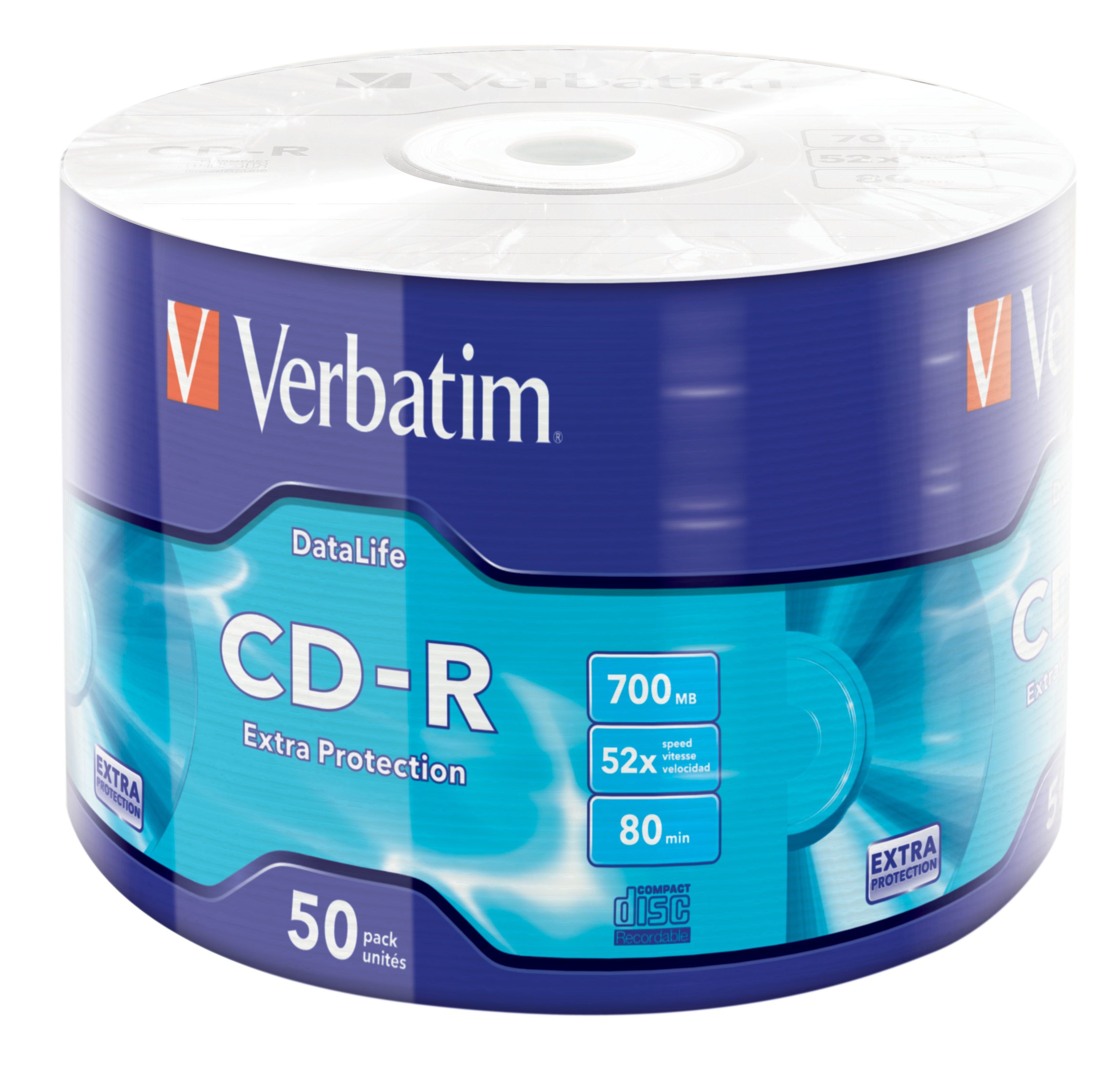  |023942437871|50023942437876 Skrivbara CD   CD-R Extra Protection www.electricalstuff.se ElectricalStuff.se   Verbatim CD-R 