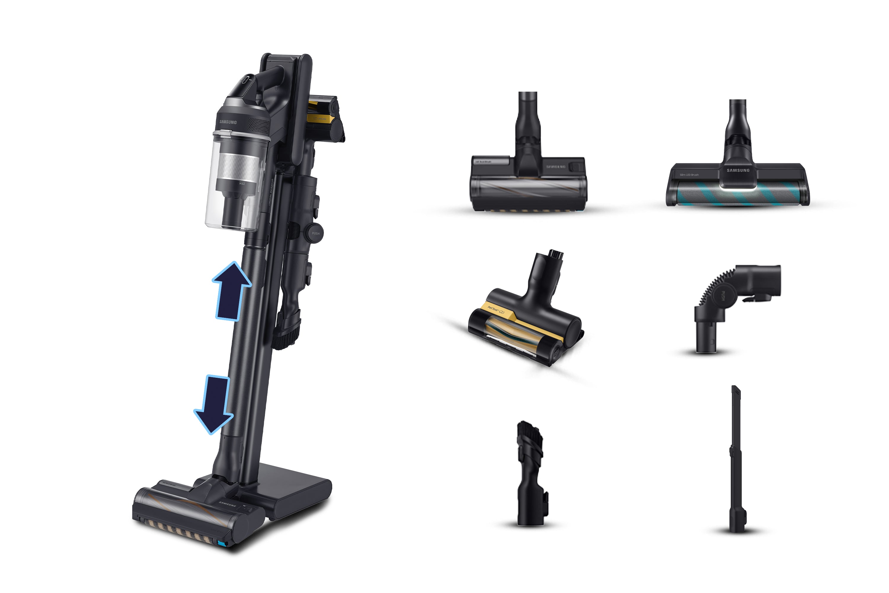  www.electricalstuff.se ElectricalStuff.se   Samsung VS20C9554TK Skaftdammsugare Batteri Torr Cyklonisk Utan påse 0,8 l 580 W
