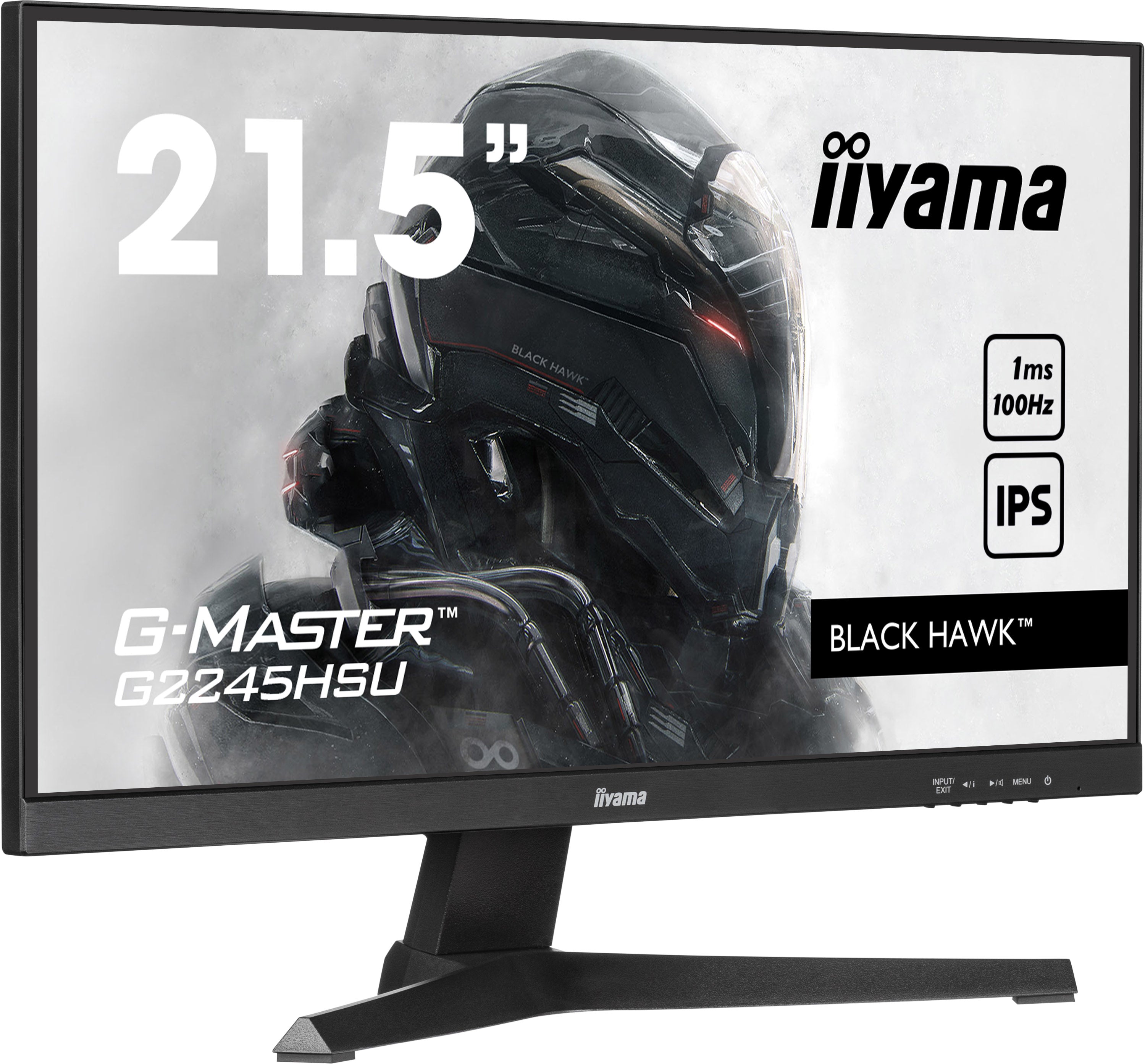   HD Svart iiyama G2245HSU-B2 4948570124688 Platta Pc-Skärmar G-MASTER  G2245HSU-B2 www.electricalstuff.se ElectricalStuff.se