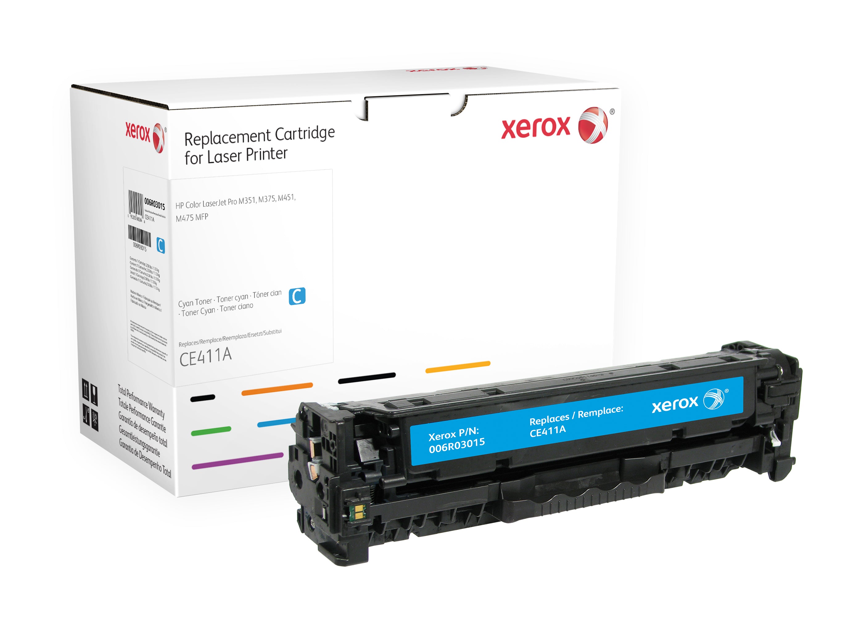  www.electricalstuff.se ElectricalStuff.se   Xerox Cyan tonerkassett. Motsvarar HP CE411A. Passar till HP Colour LaserJet M35