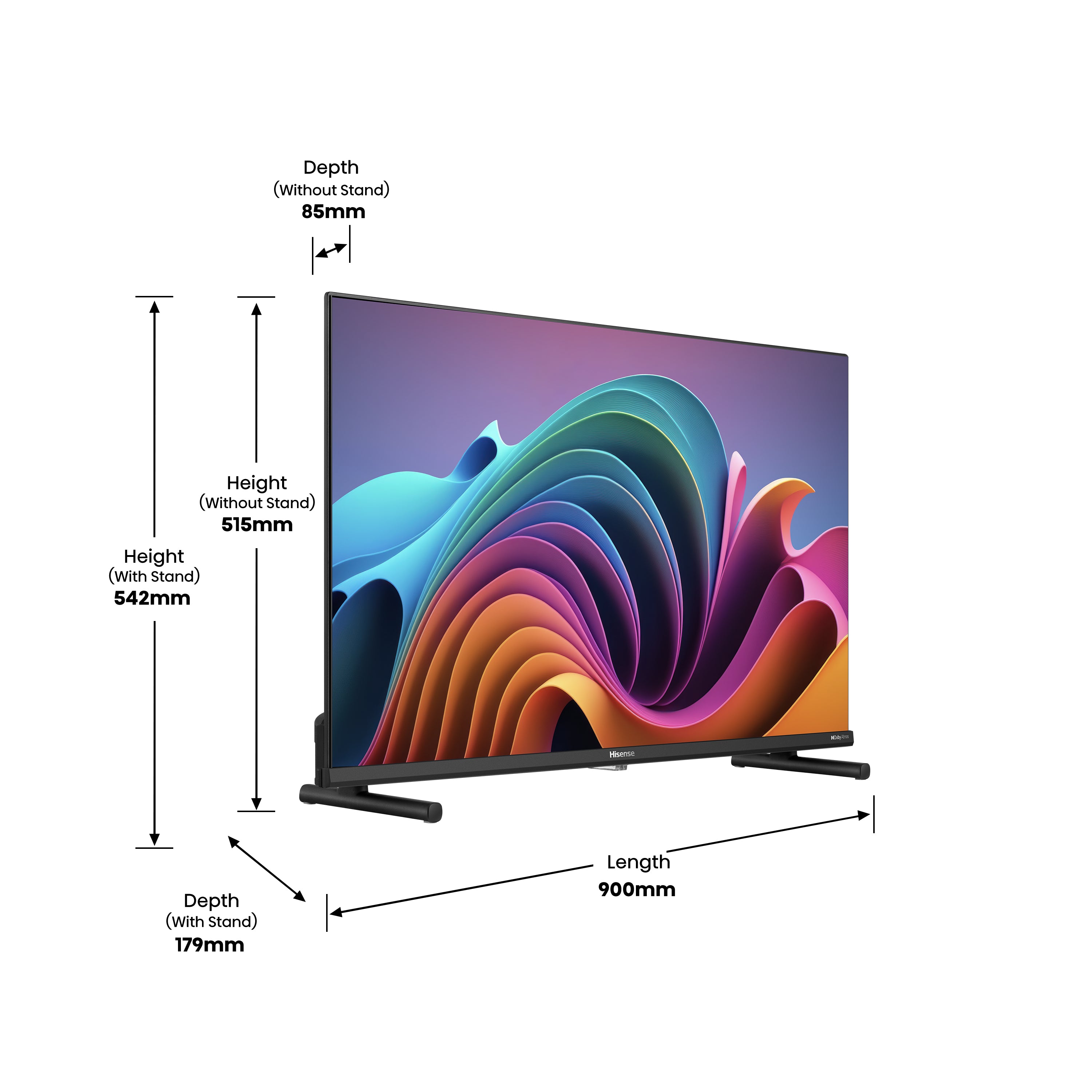  -TV Wi-Fi Svart 220 cd/m² Hisense 32A5NQ 6942351405841 TV-apparater   32A5NQ www.electricalstuff.se ElectricalStuff.se   His