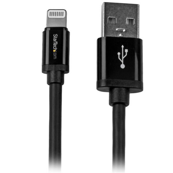  www.electricalstuff.se ElectricalStuff.se   StarTech.com USB till Lightning-kabel - Apple MFi-Certifierad - Lång 2 m - Svart
