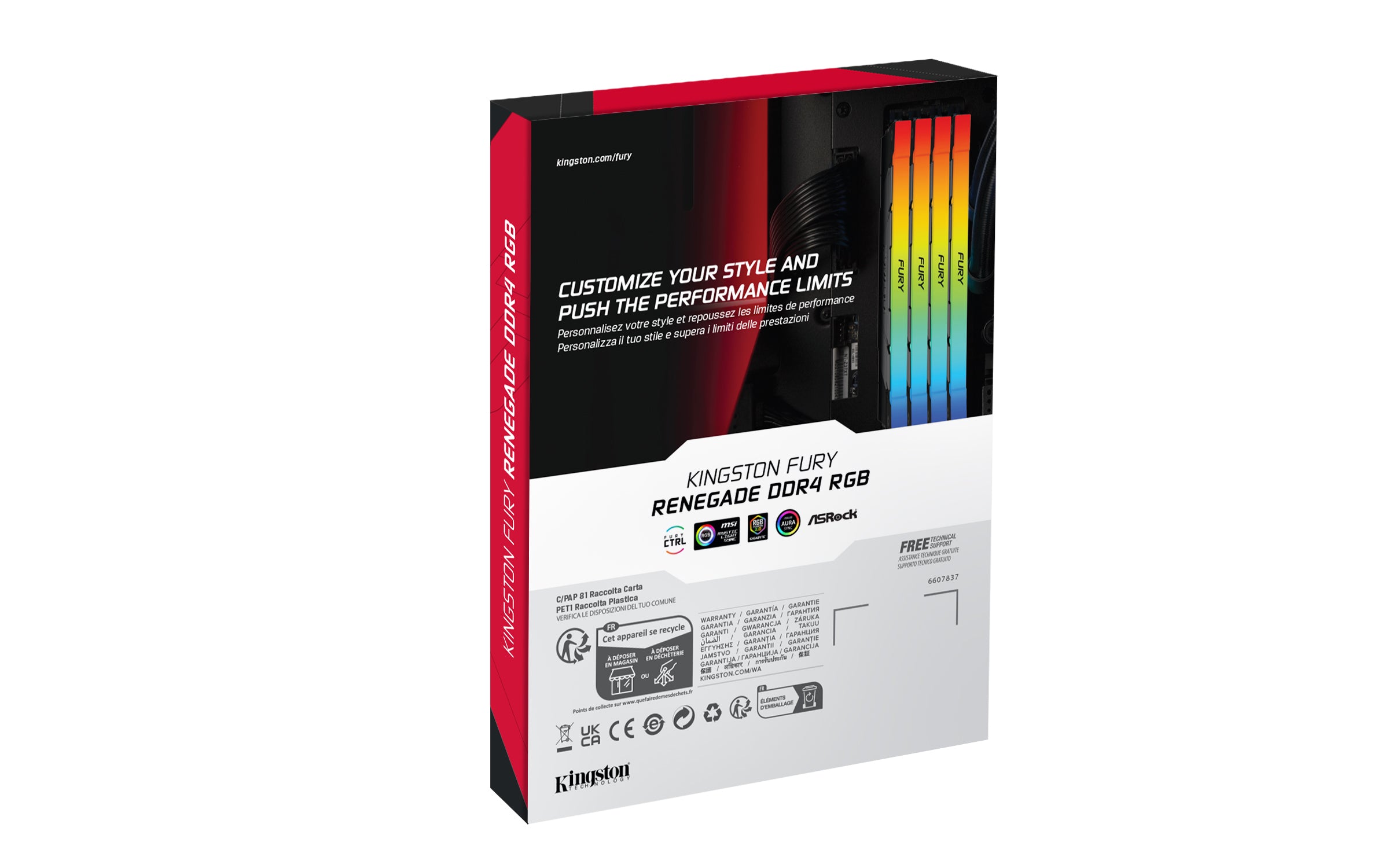  7338225 RAM-Minnen FURY  Renegade RGB www.electricalstuff.se ElectricalStuff.se   Kingston Technology FURY Renegade RGB RAM-