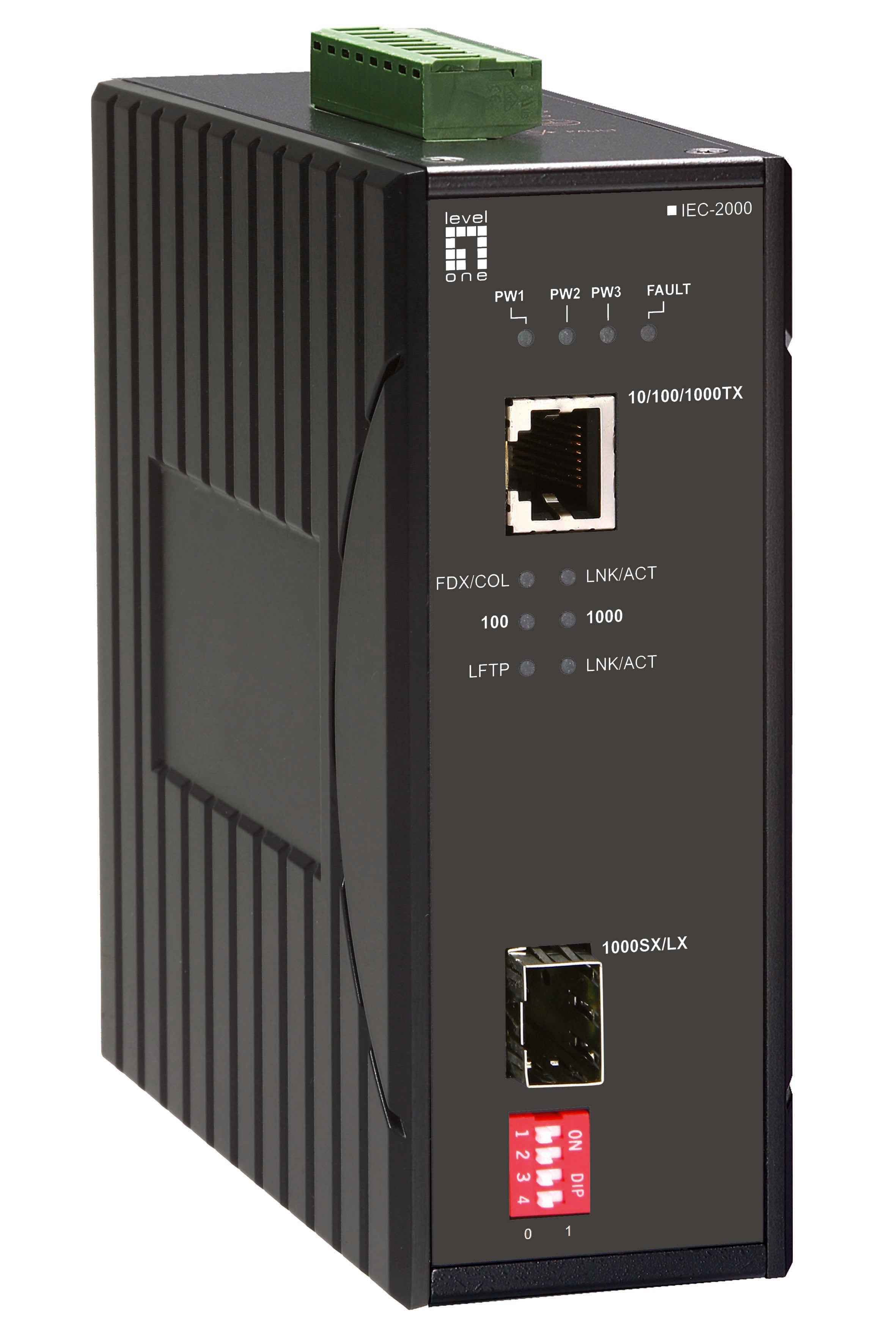  www.electricalstuff.se ElectricalStuff.se   LevelOne IEC-2000 mediakonverterare för nätverk 1000 Mbit/s Svart LevelOne IEC-2