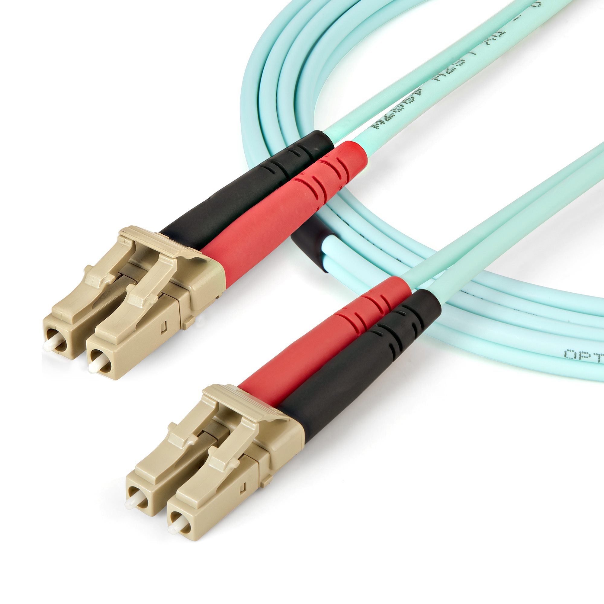   Aqua OM4 Duplex fiberoptisk kabel i multiläge - 100 Gb - 50/125 - LSZH - LC/LC - 5 m StarTech.com 450FBLCLC5 0065030870849|