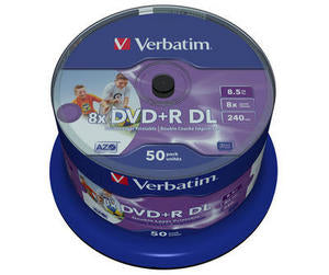  www.electricalstuff.se ElectricalStuff.se   Verbatim 43703 tomma dvd:er 8,5 GB DVD-R 50 styck Verbatim 43703 0023942437031|0