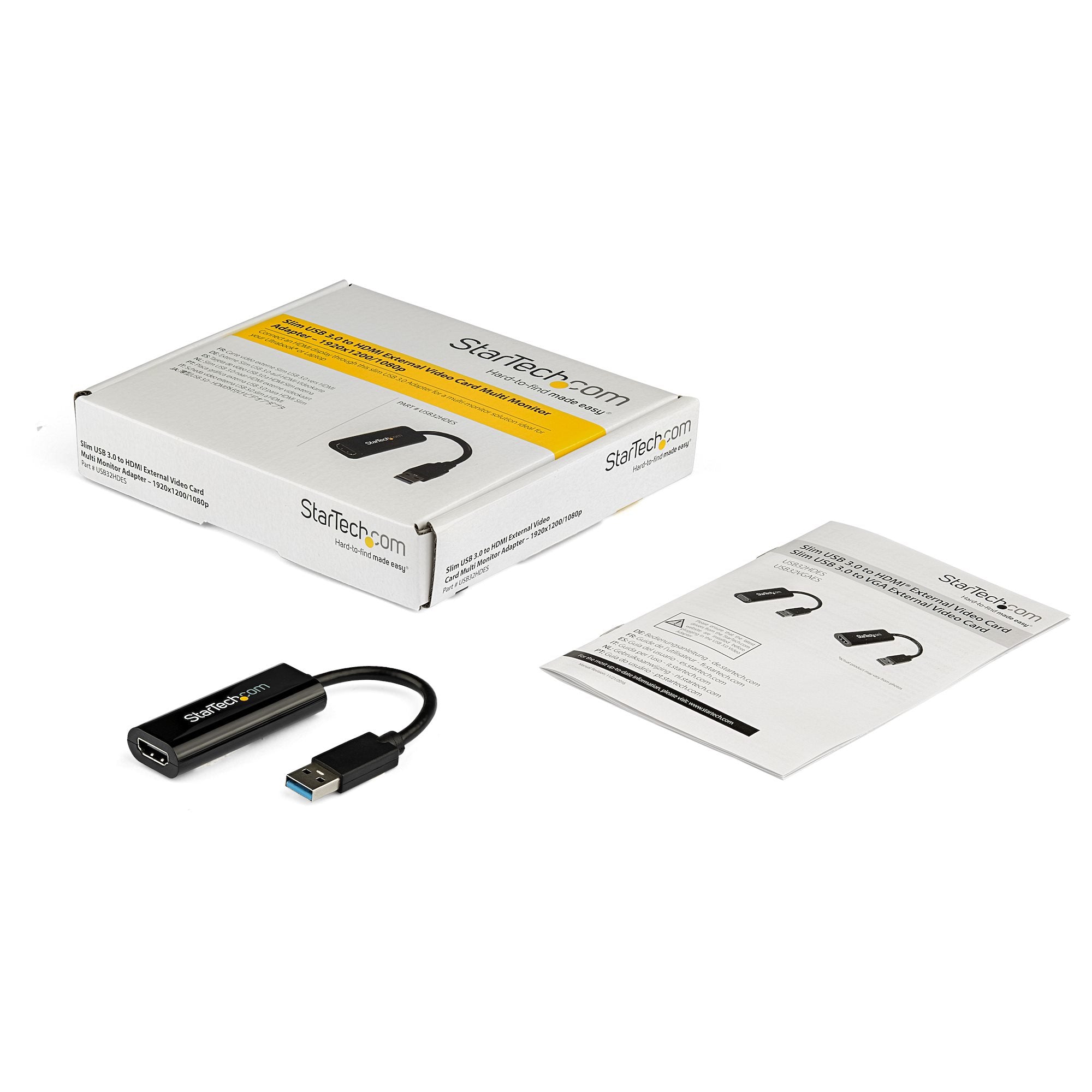  l USB 3.0 till externt HDMI-videokort, flerskärmsadapter – 1920x1200/1080p StarTech.com USB32HDES 0065030854887|065030854887