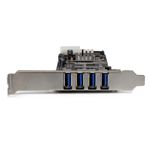  tverkskort/Adapters   PCI Express (PCIe) SuperSpeed USB 3.0-kortadapter med 4 portar och 2 dedicerade kanaler på 5 Gbps – UA